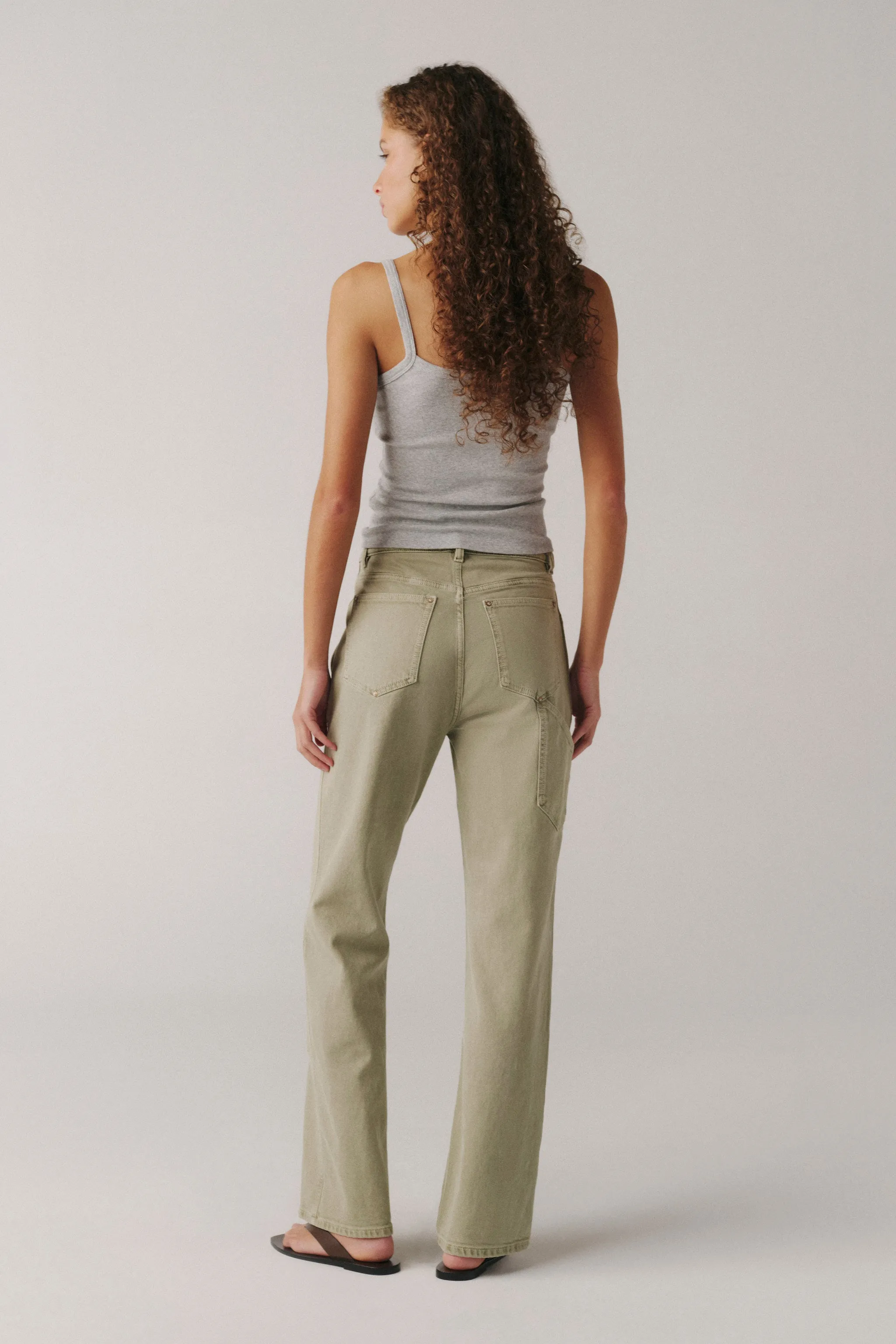 SAT - 90'S UTILITY STRAIGHT JEANS | LAUREL GREEN sold by Warp + Weft product image thumbnail 3