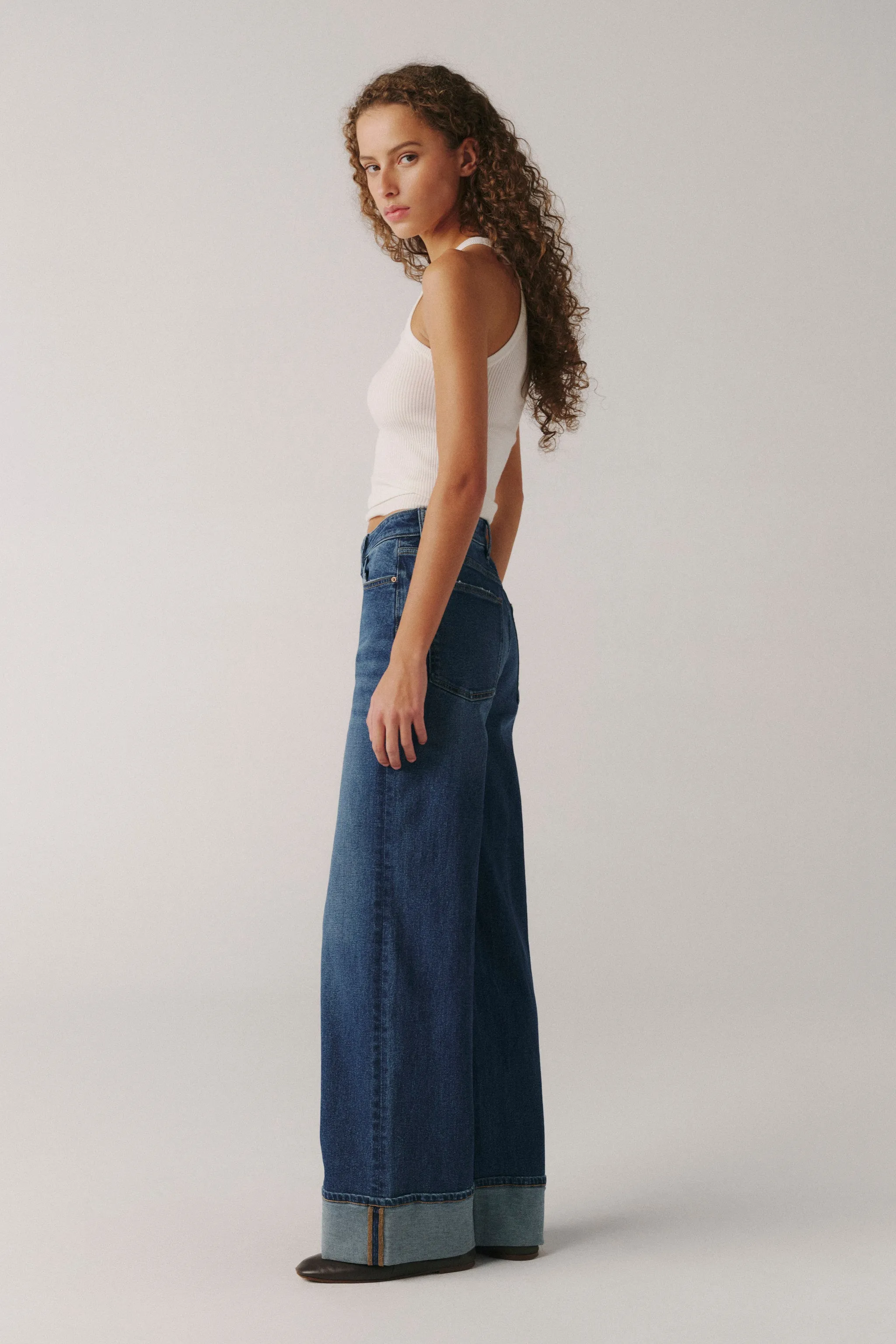 NCE - WIDE LEG JEANS | DOUBLE CUFF sold by Warp + Weft product image thumbnail 2