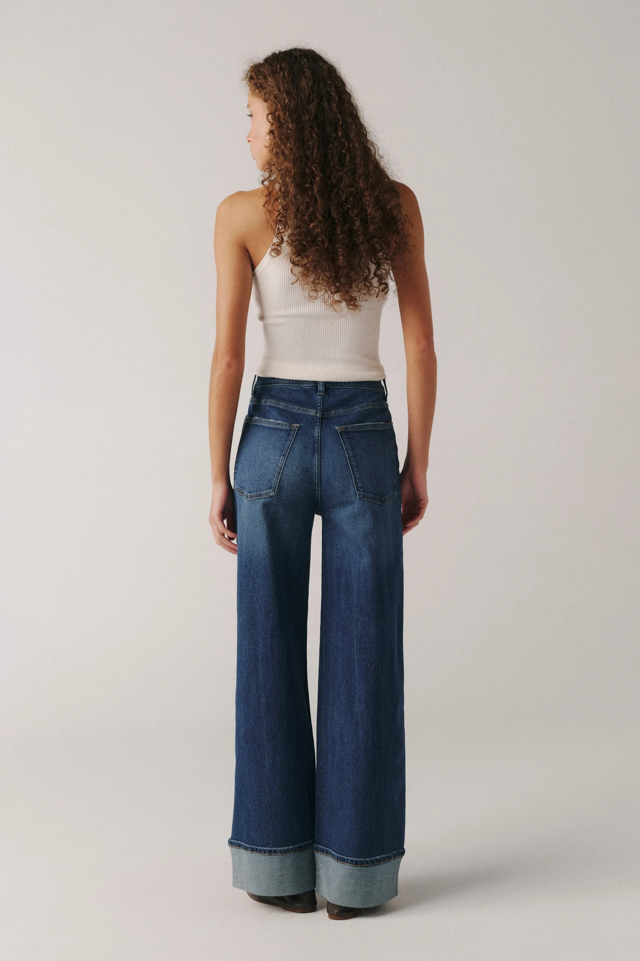 NCE - WIDE LEG JEANS | DOUBLE CUFF sold by Warp + Weft product image thumbnail 3