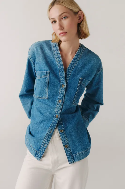 THE NEW YORKER DENIM SHIRT | CALIFORNIA SUN made by Warp + Weft