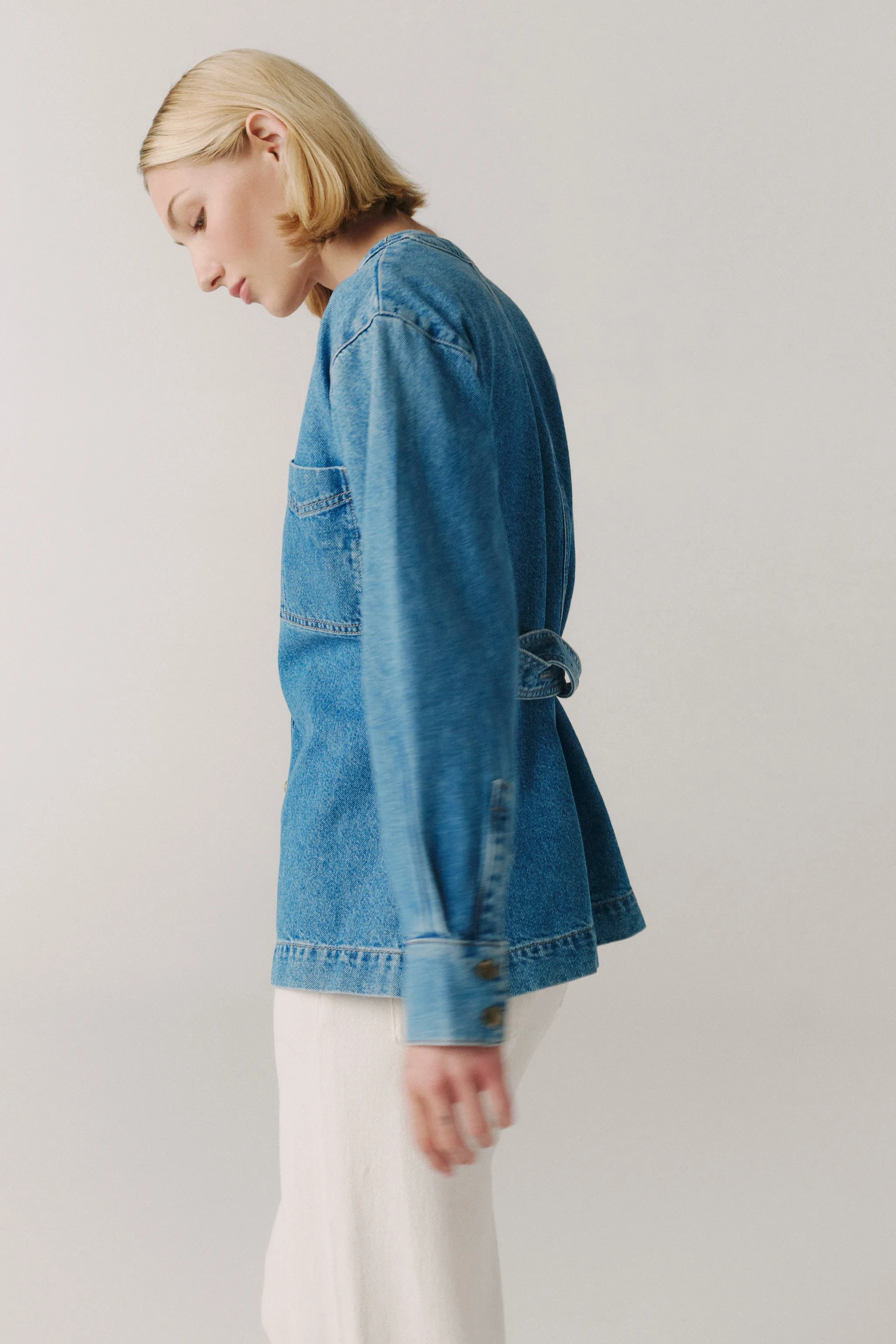 THE NEW YORKER DENIM SHIRT | CALIFORNIA SUN sold by Warp + Weft product image thumbnail 3