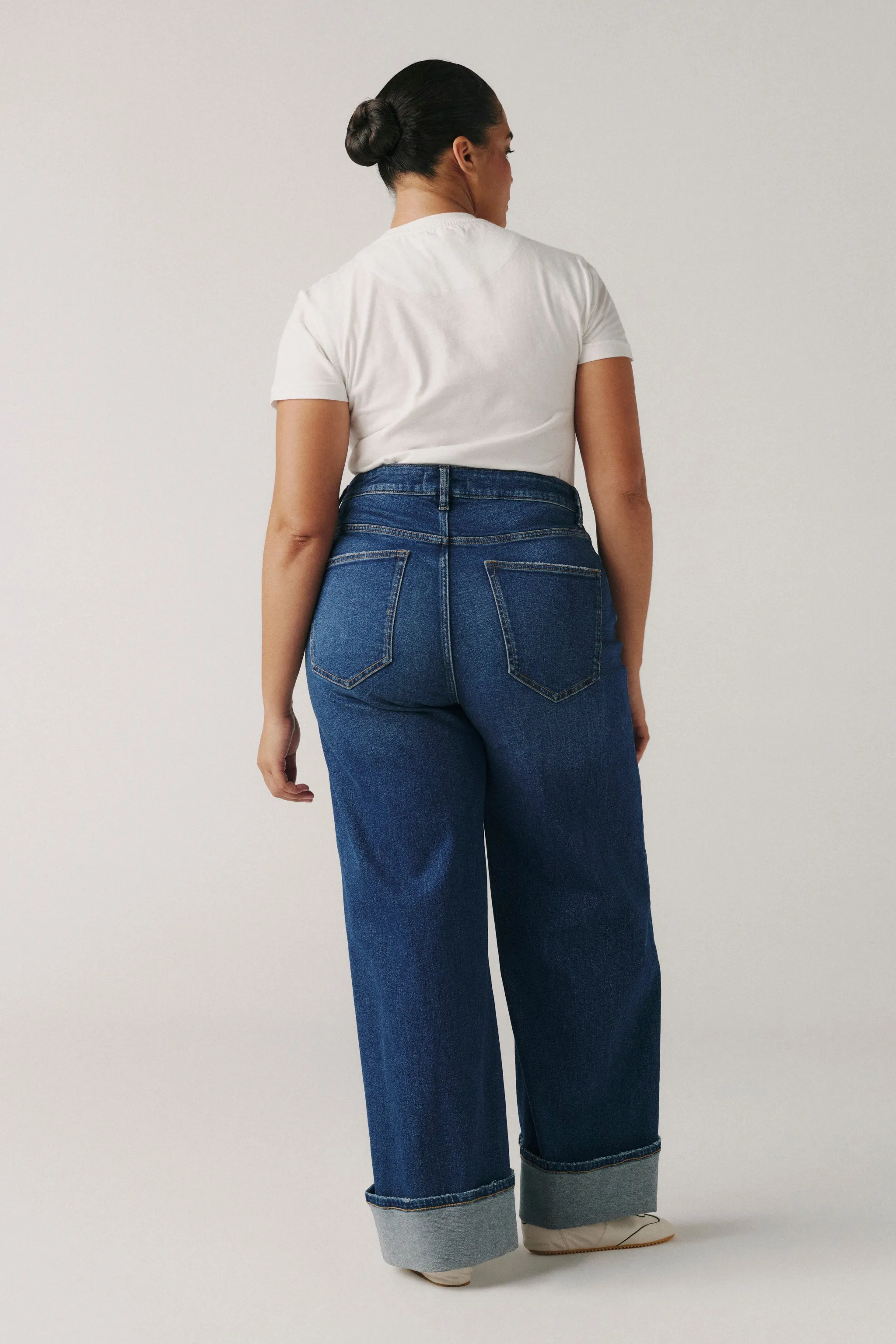 NCE PLUS - WIDE LEG JEANS | DOUBLE CUFF sold by Warp + Weft product image thumbnail 3