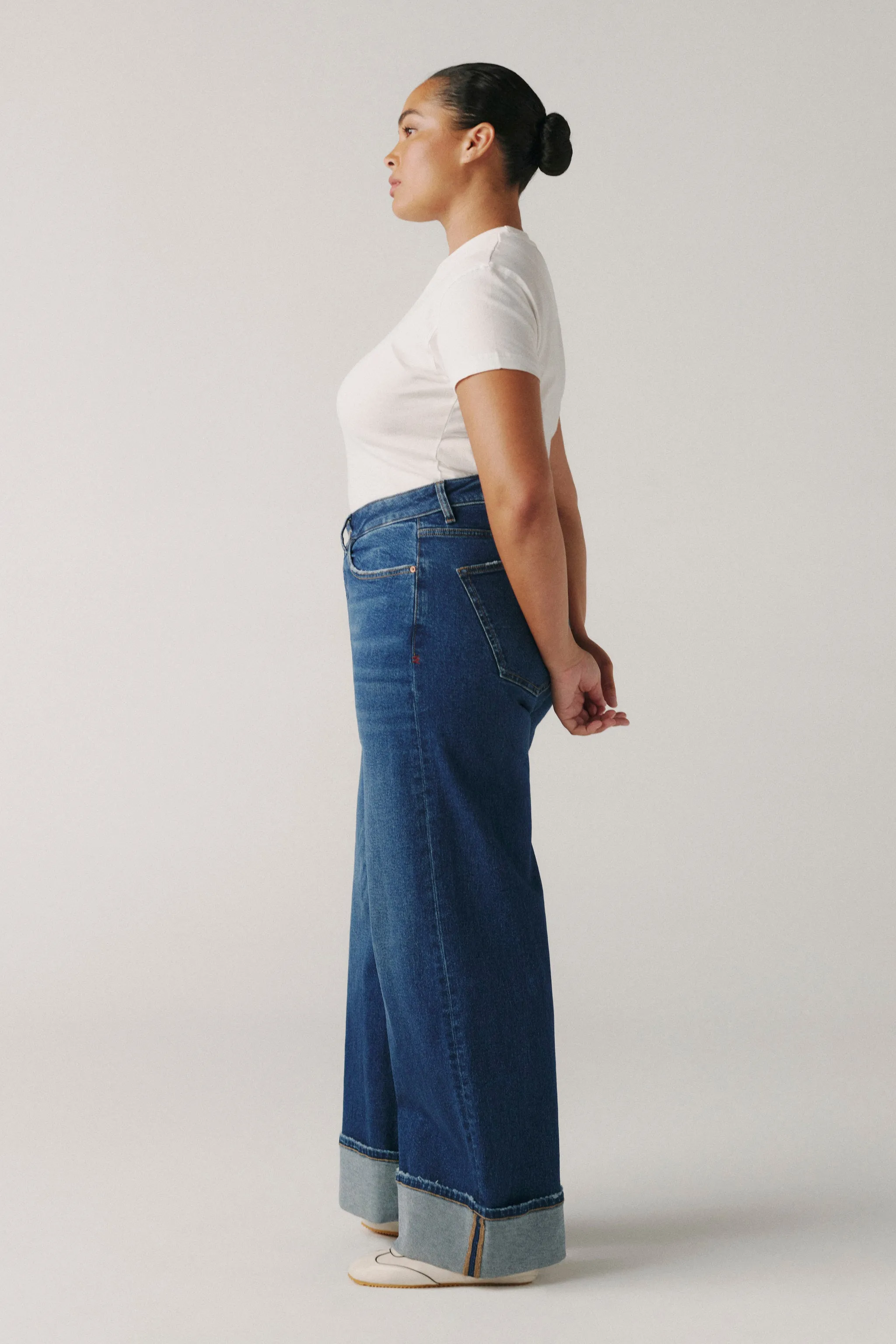 NCE PLUS - WIDE LEG JEANS | DOUBLE CUFF sold by Warp + Weft product image thumbnail 2