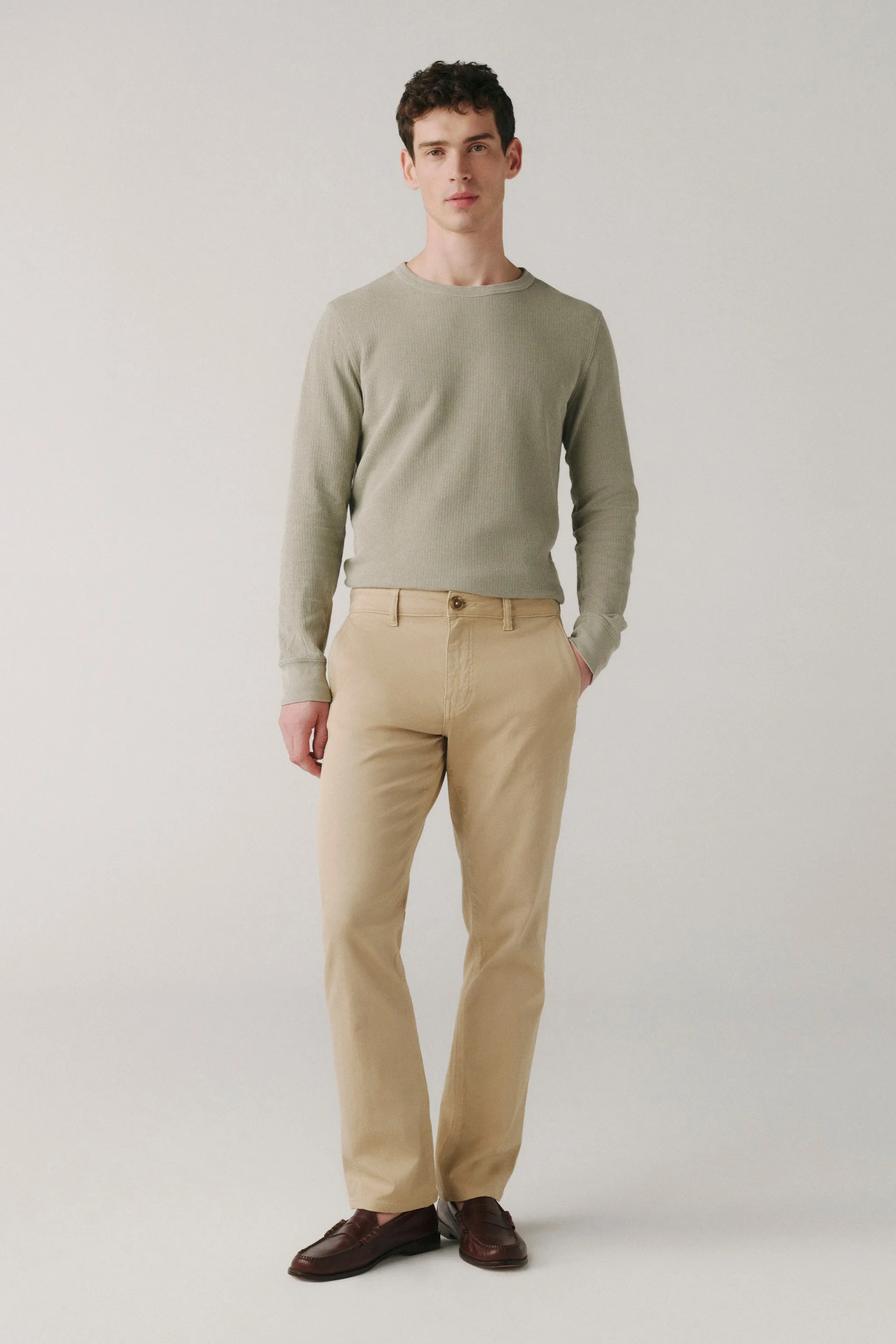 ORD - TWILL TROUSER | WEATHERED OAK sold by Warp + Weft