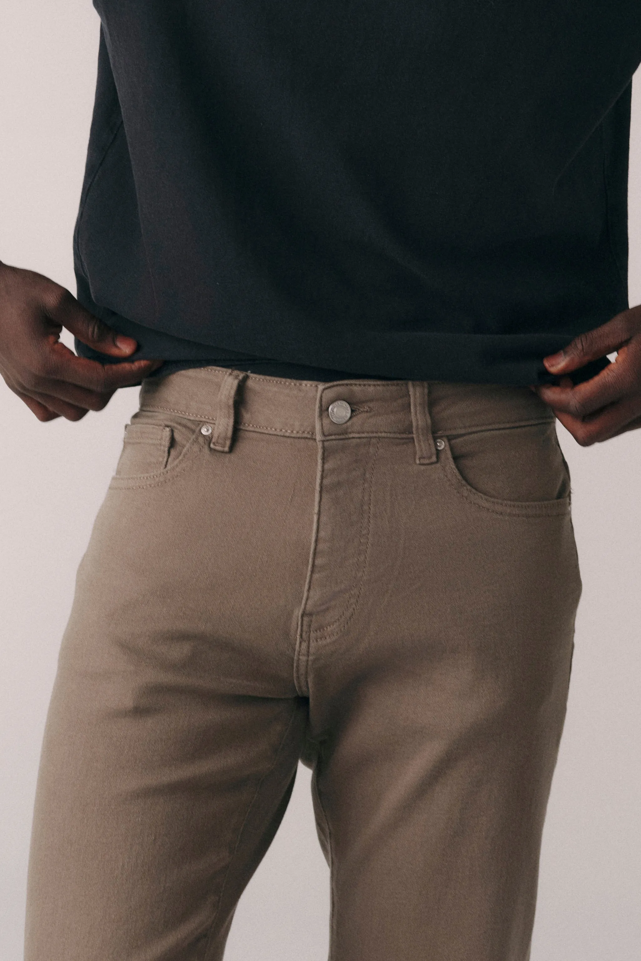 AMS - SLIM JEANS | ASH BROWN sold by Warp + Weft product image thumbnail 4