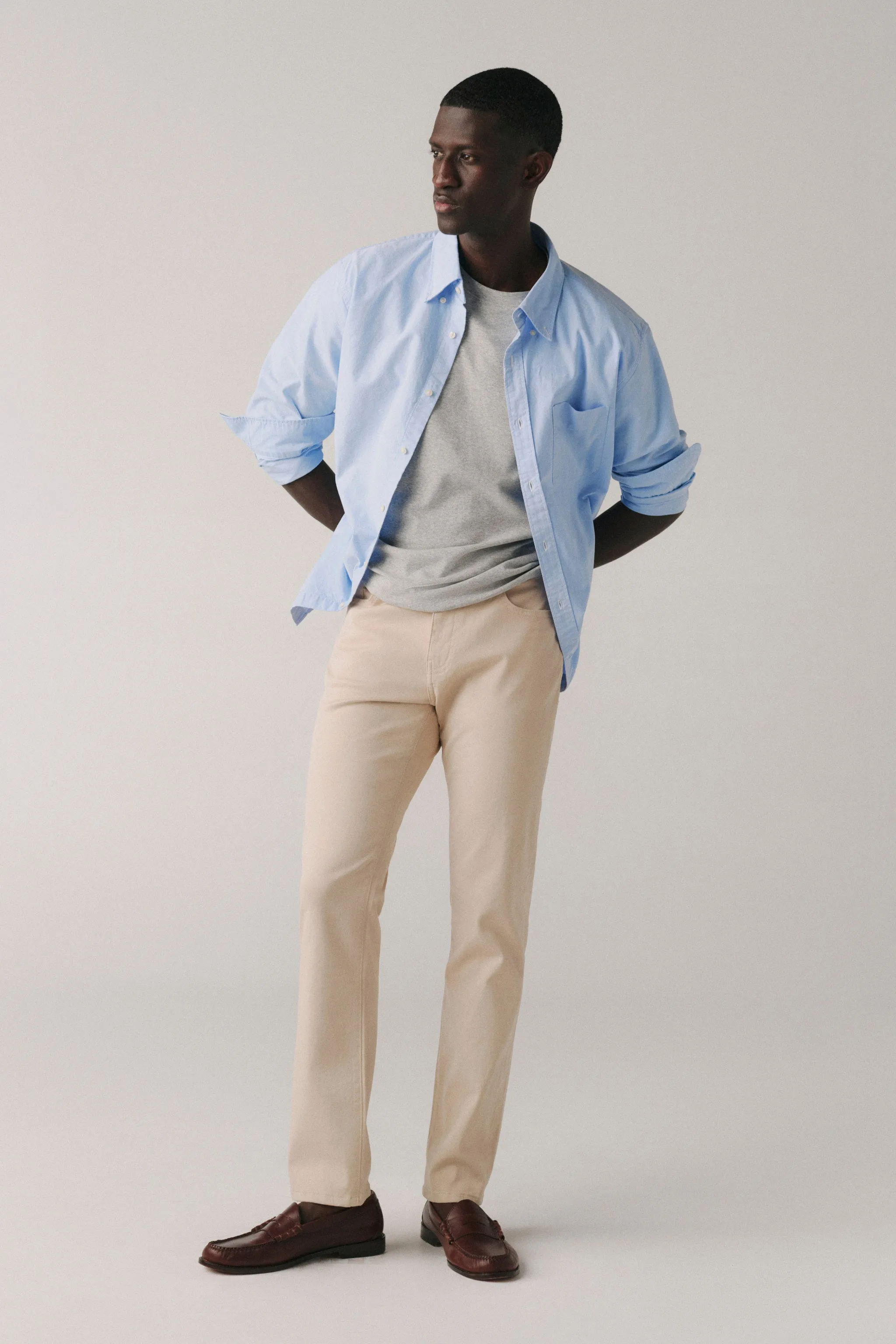 AMS - SLIM JEANS | BEIGE STONE sold by Warp + Weft