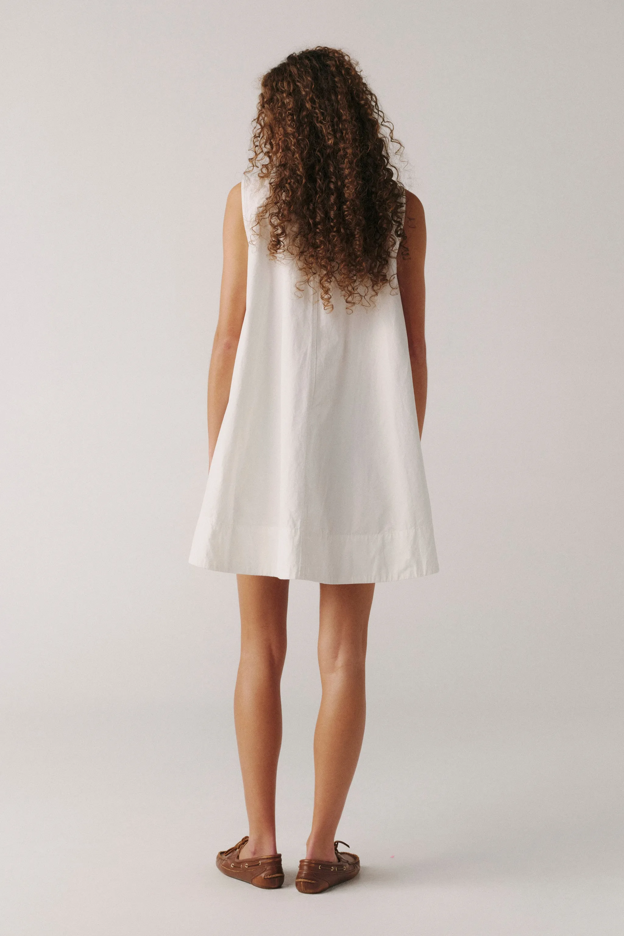 MEADOWLINE - POPLIN DRESS | OPTIC sold by Warp + Weft product image thumbnail 4