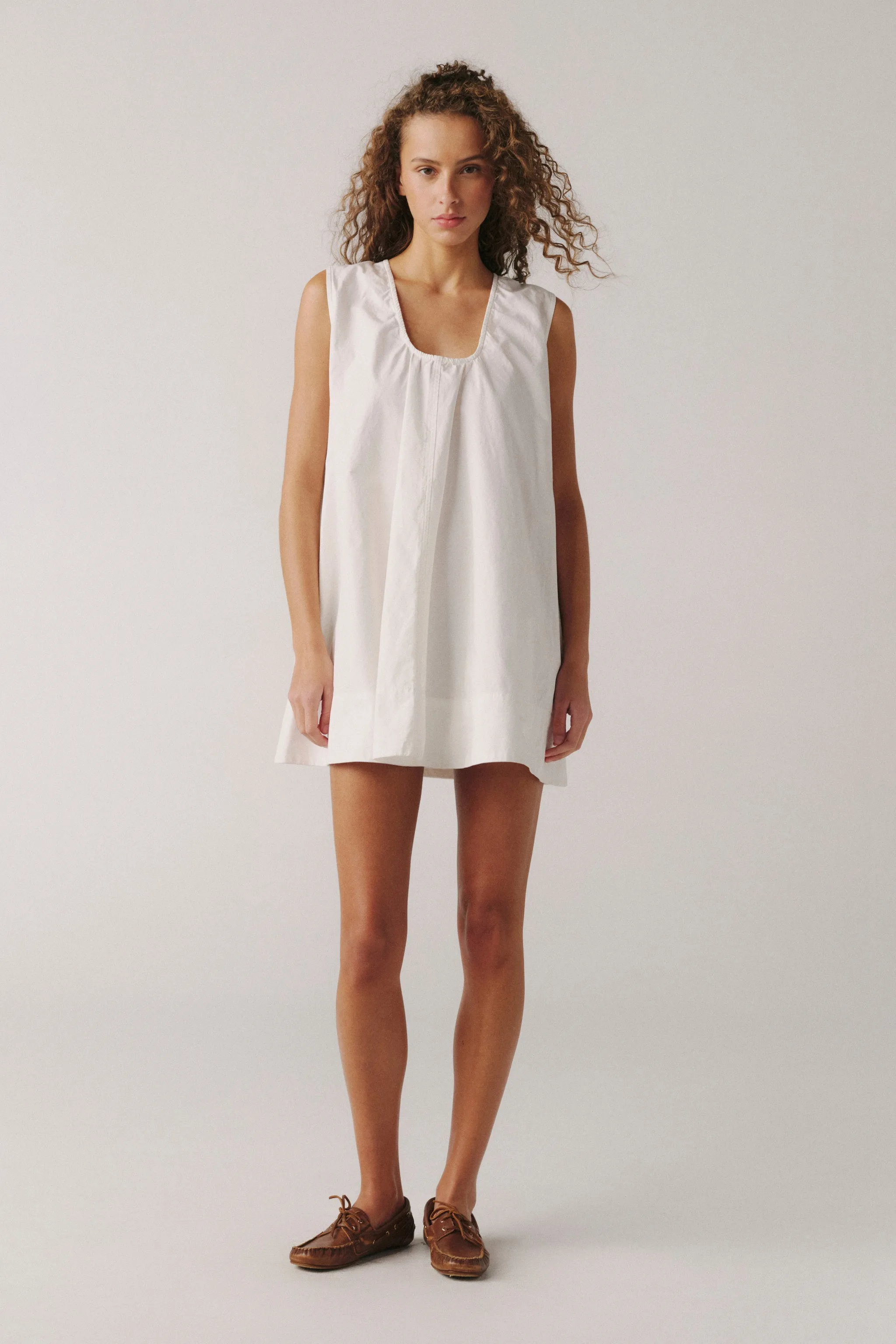 MEADOWLINE - POPLIN DRESS | OPTIC sold by Warp + Weft