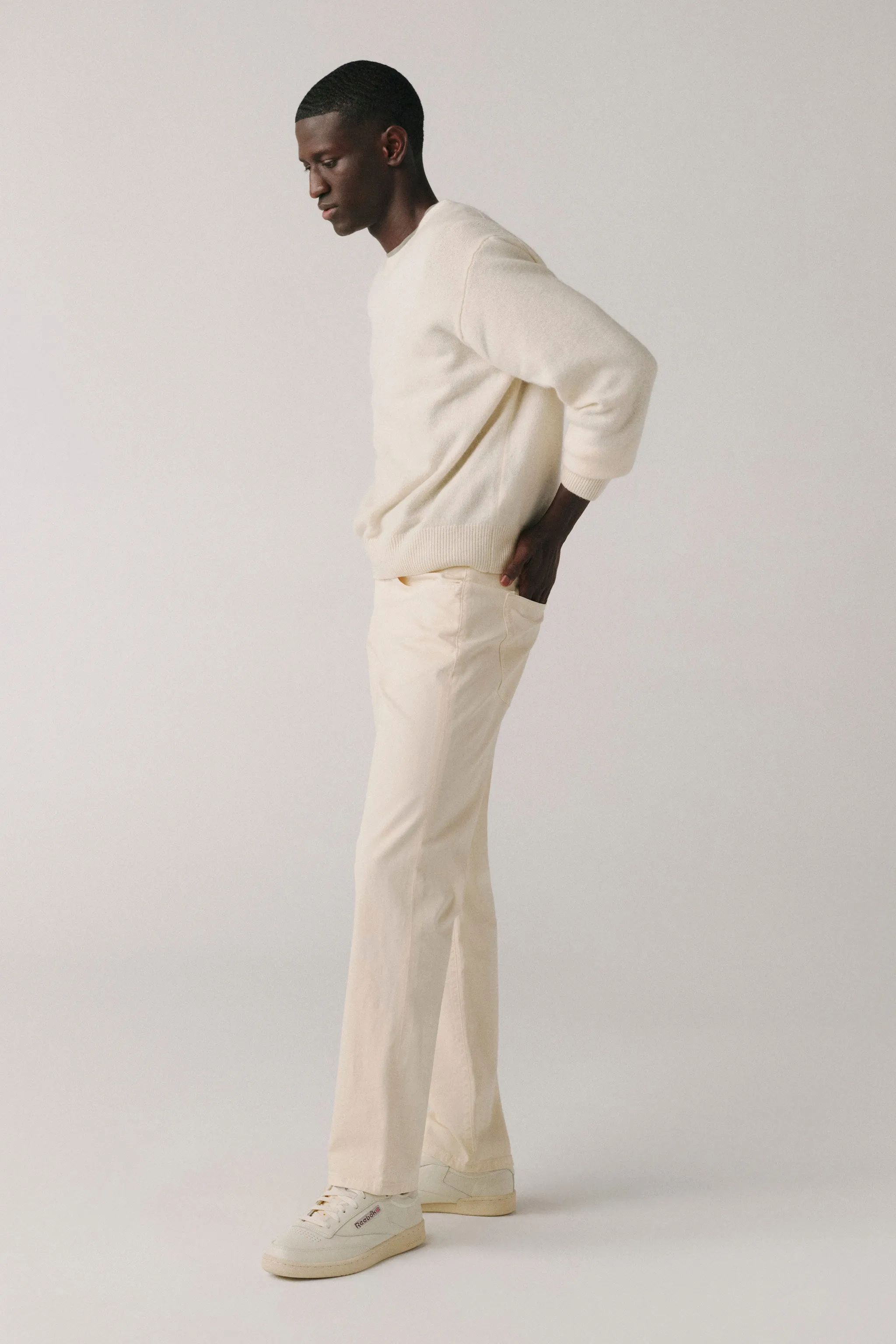 AMS - TWILL SLIM PANTS | BIRCH sold by Warp + Weft product image thumbnail 2