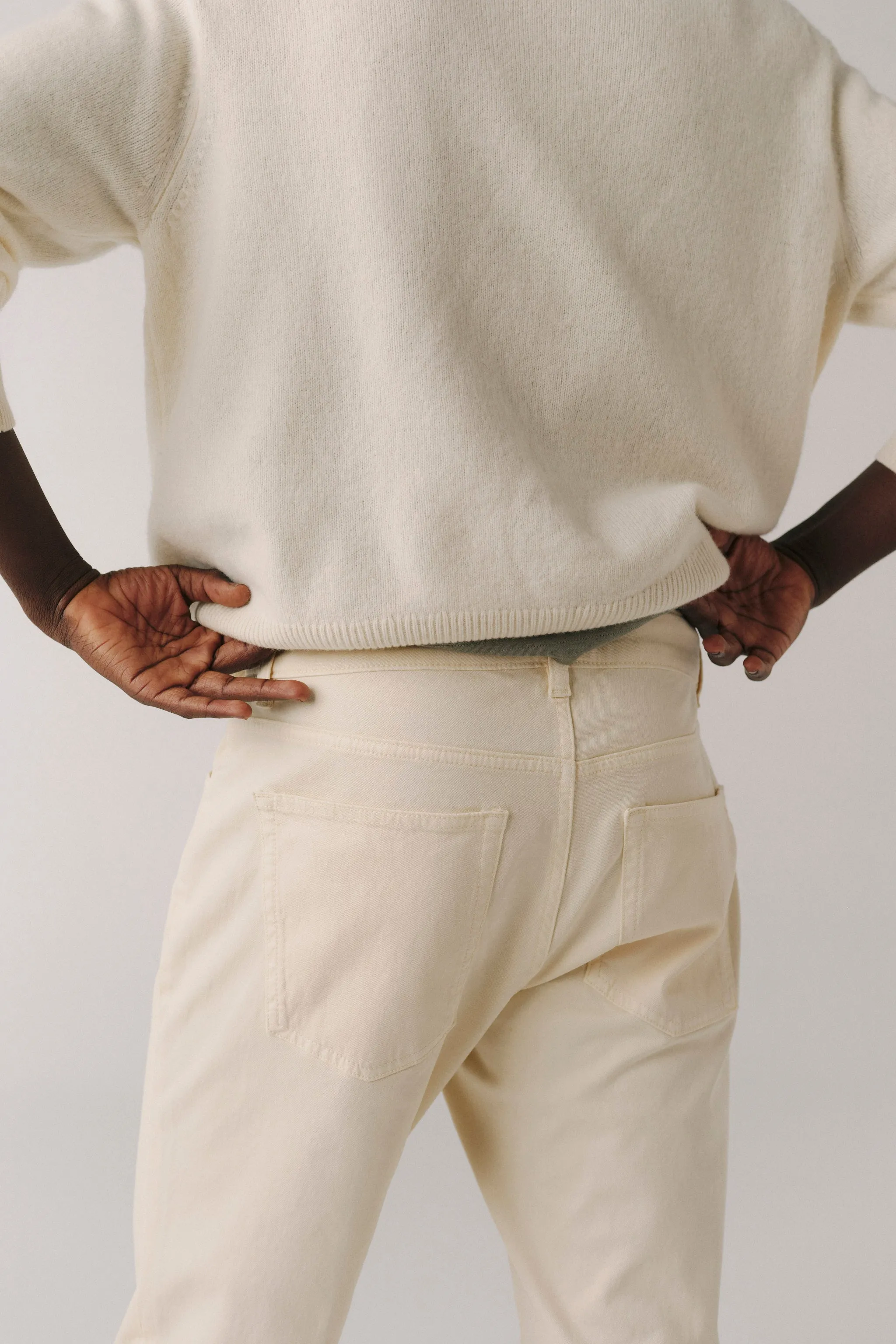 AMS - TWILL SLIM PANTS | BIRCH sold by Warp + Weft product image thumbnail 5
