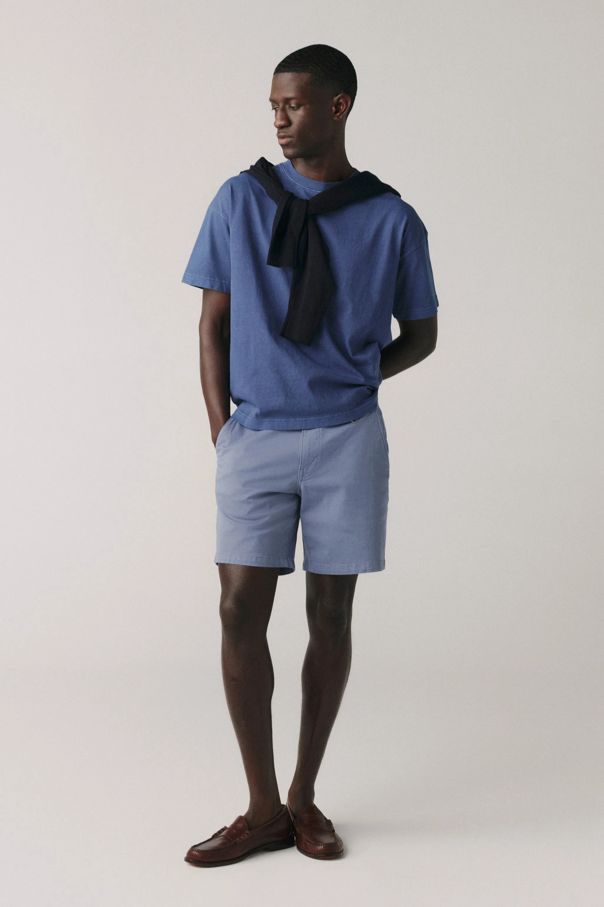 ACT - CHINO SHORT | FRENCH BLUE sold by Warp + Weft
