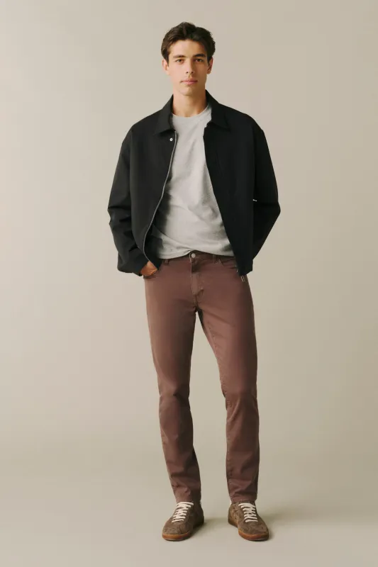 AMS - SLIM TWILL PANTS | VIOLET UMBER made by Warp + Weft