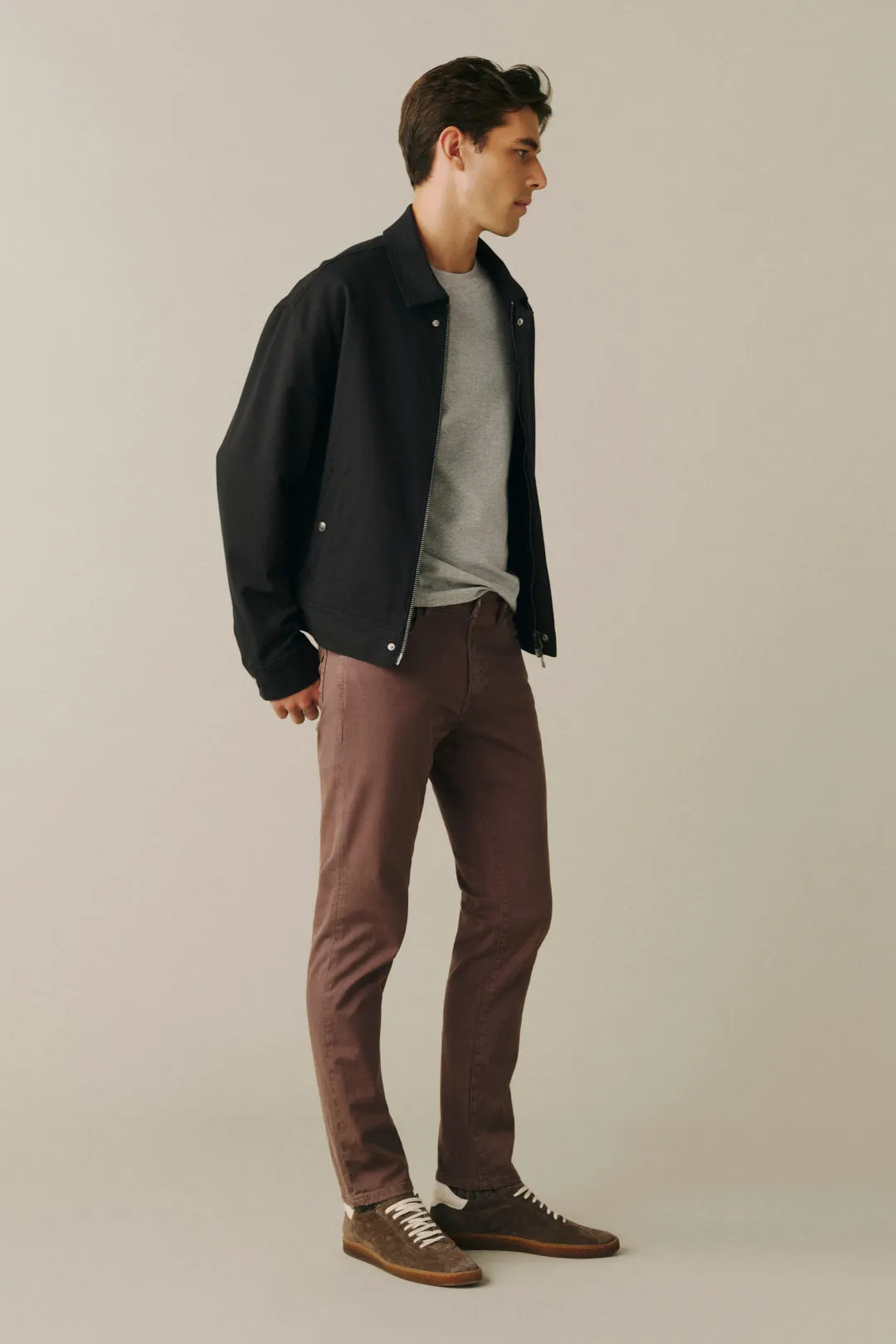 AMS - SLIM TWILL PANTS | VIOLET UMBER sold by Warp + Weft product image thumbnail 2
