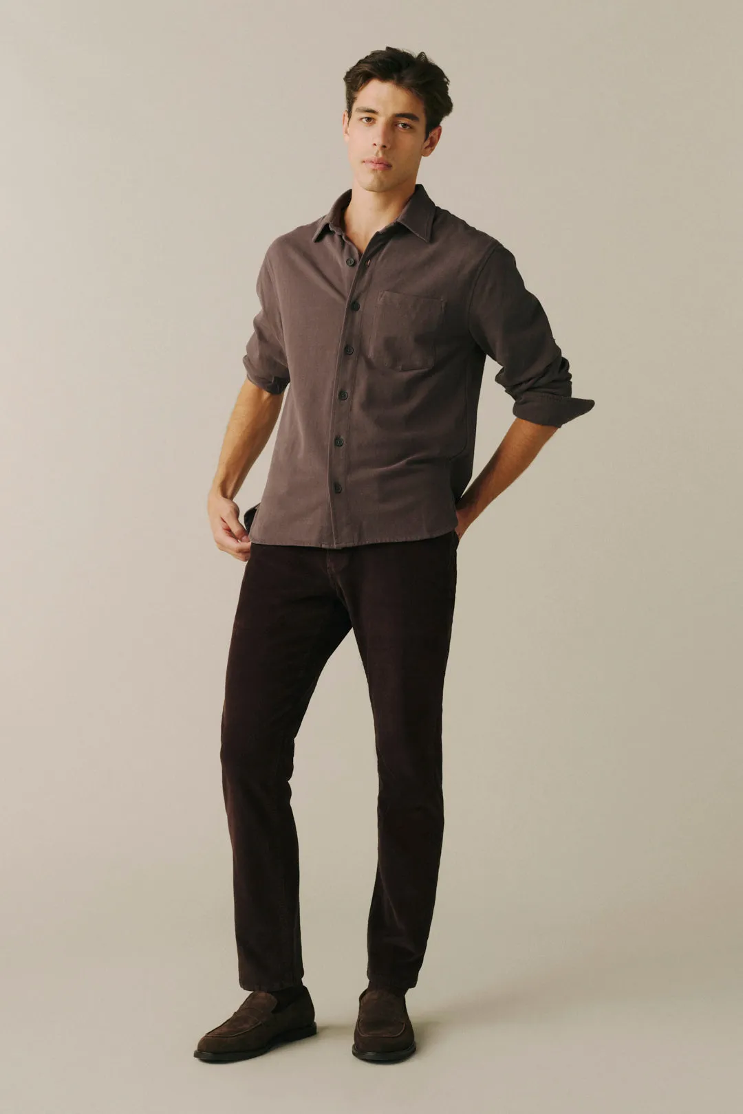 ORD - STRAIGHT CORDUROY PANTS | AMERICANO sold by Warp + Weft product image thumbnail 4