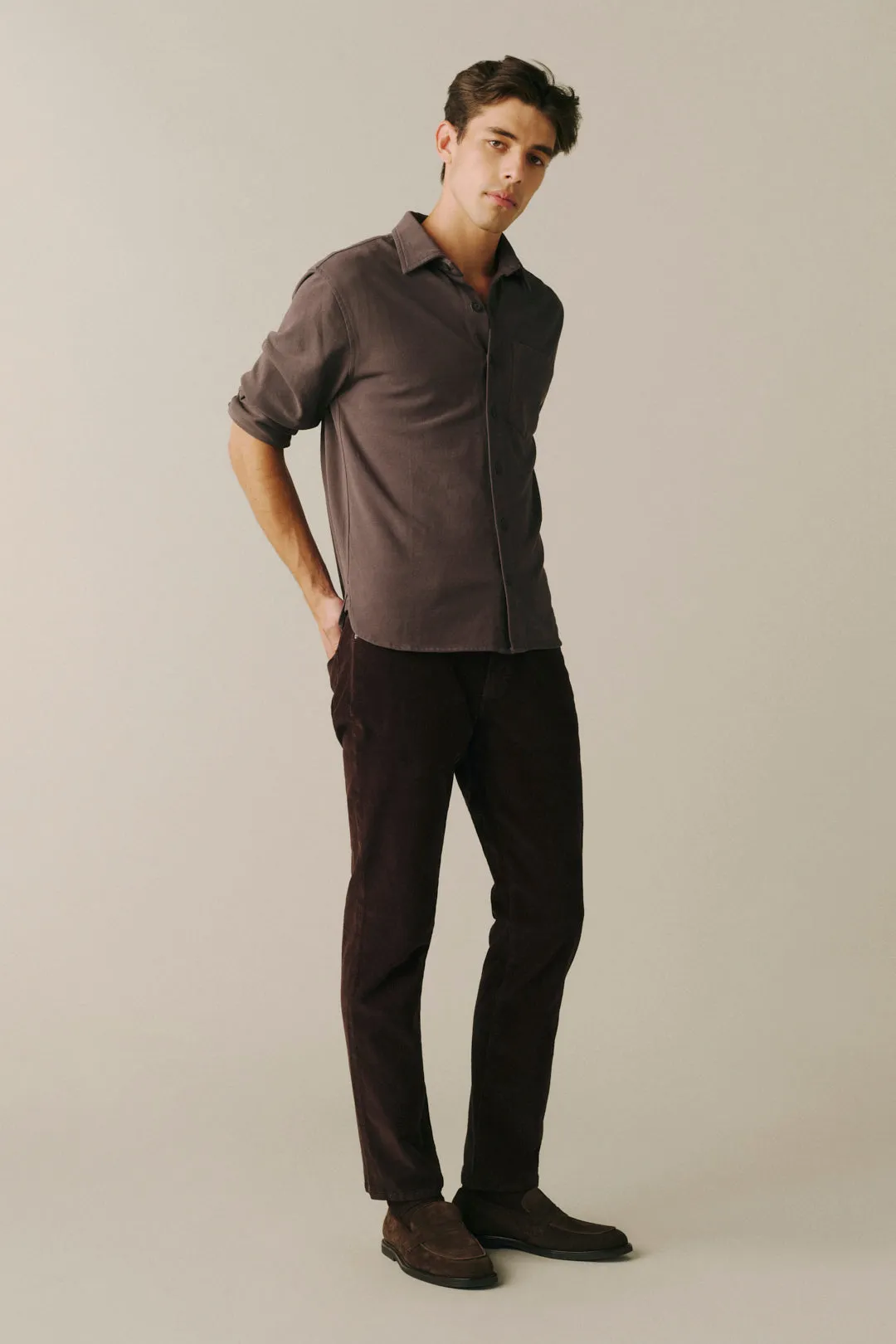 ORD - STRAIGHT CORDUROY PANTS | AMERICANO sold by Warp + Weft product image thumbnail 3