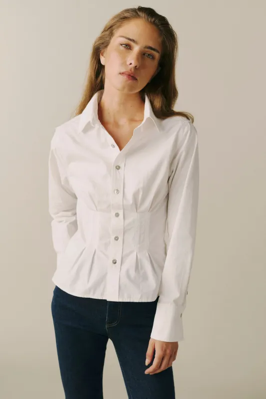 THE LONESTAR - PEPLUM SHIRT | OPTIC made by Warp + Weft