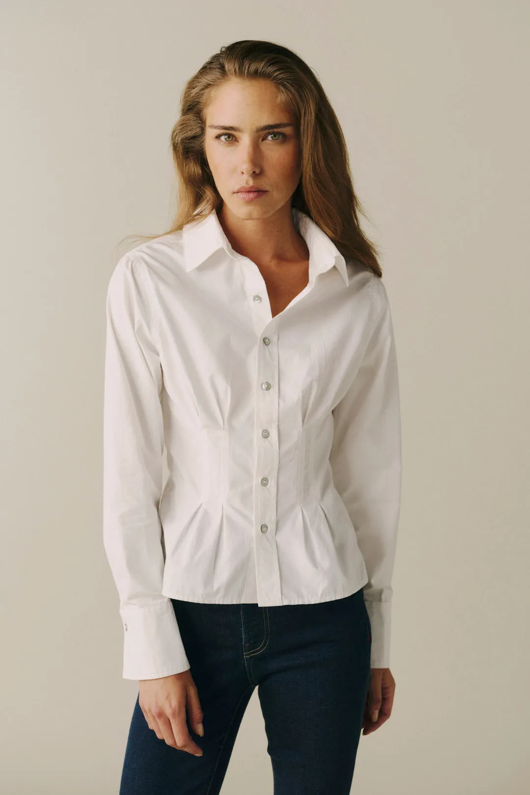 THE LONESTAR - PEPLUM SHIRT | OPTIC sold by Warp + Weft product image thumbnail 5