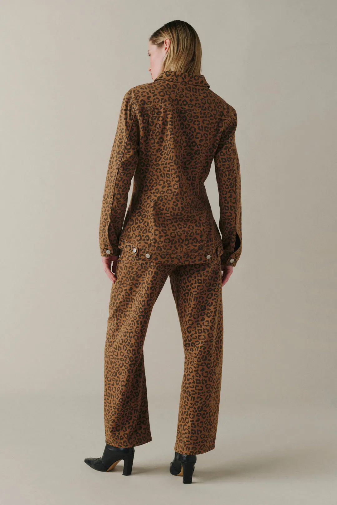 BNA - SOFT CURVE BARREL TWILL PANTS | LEOPARD sold by Warp + Weft product image thumbnail 3