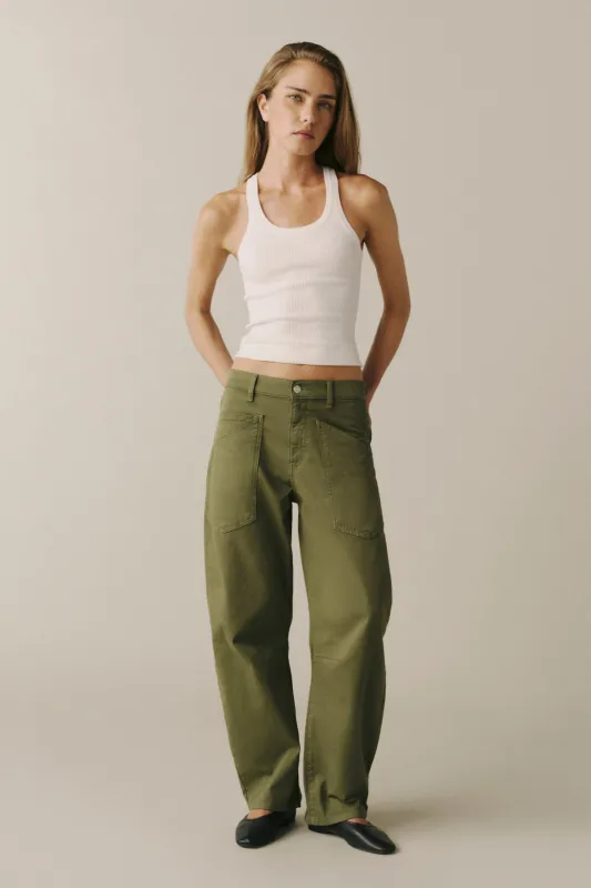 BNA - SOFT CURVE BARREL TWILL PANTS | GREENER PASTURES made by Warp + Weft