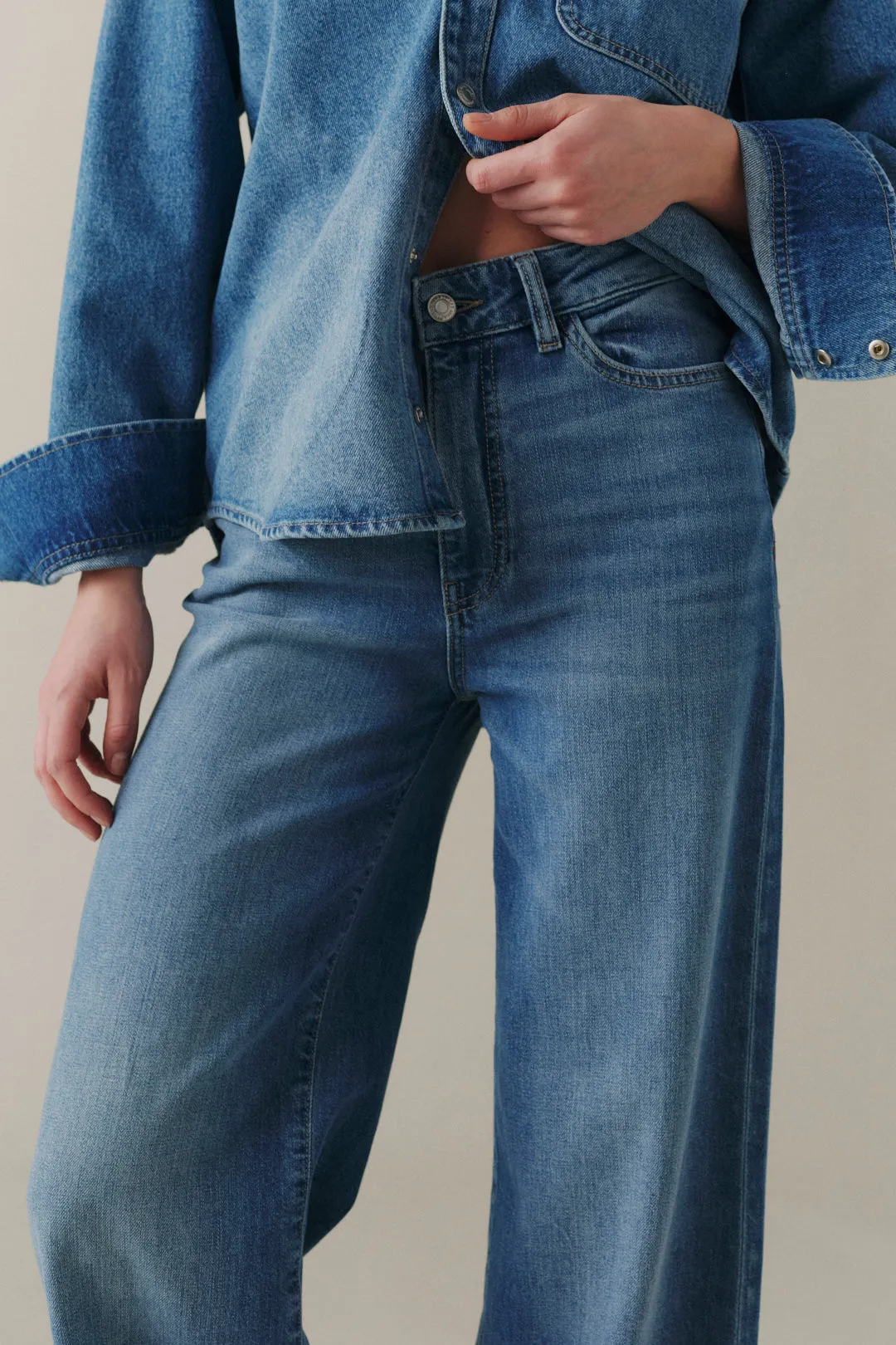 NCE - WIDE LEG JEANS | BLUE MIST sold by Warp + Weft product image thumbnail 4