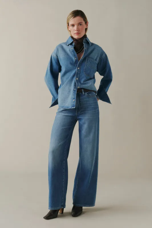 NCE - WIDE LEG JEANS | BLUE MIST made by Warp + Weft