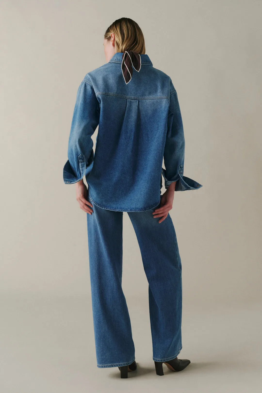 NCE - WIDE LEG JEANS | BLUE MIST sold by Warp + Weft product image thumbnail 2