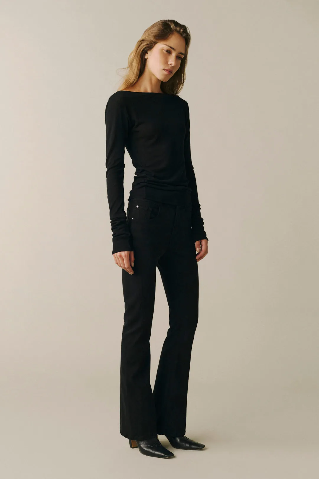THE AUSTIN - STRETCH BOOTCUT JEANS | BLACK OUT sold by Warp + Weft product image thumbnail 3