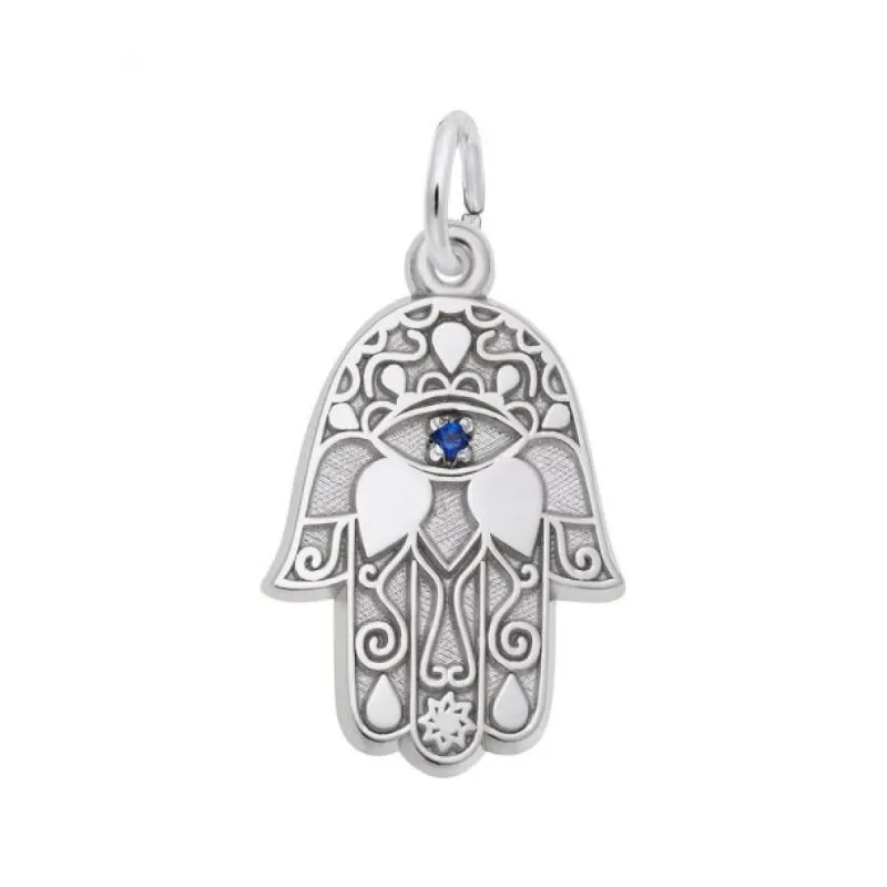 Sterling Silver Hamsa Flat Charm sold by Reeds