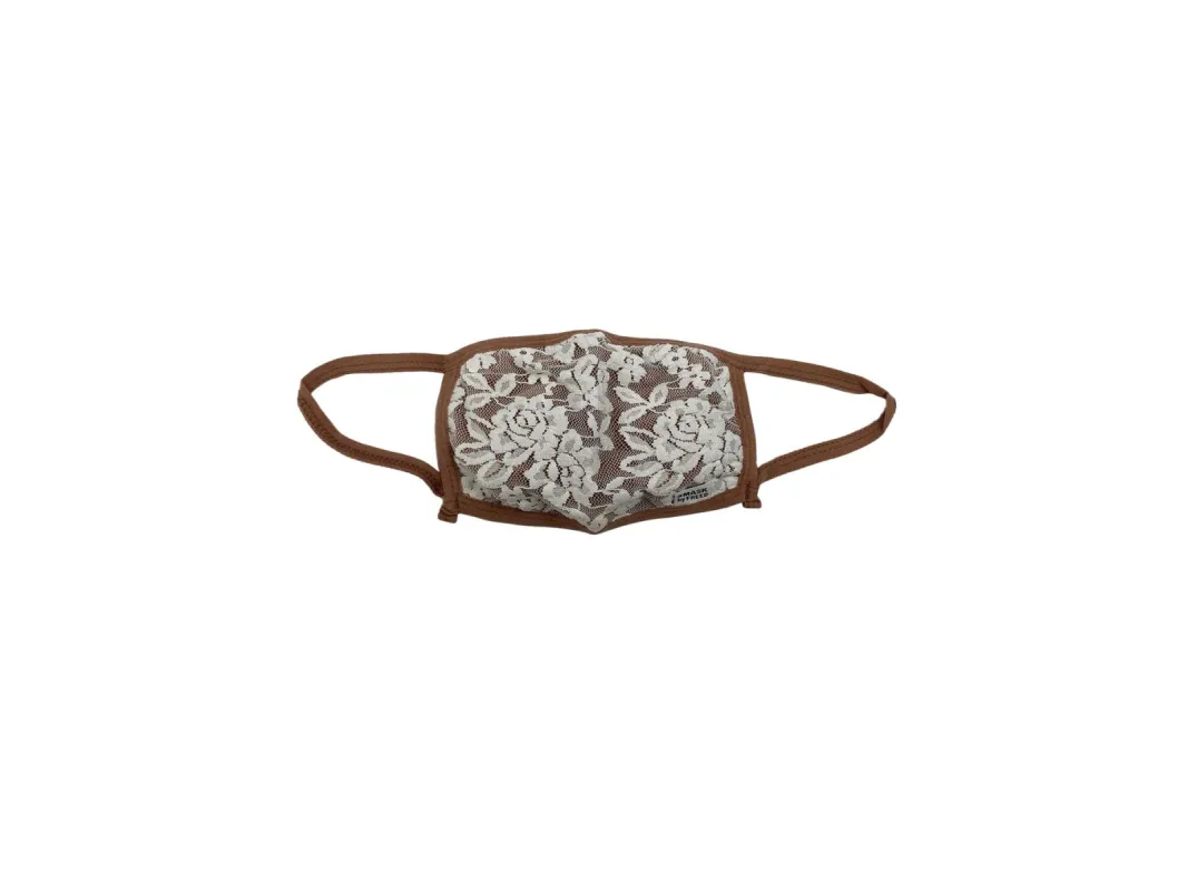 HONEY MASK WITH WHITE LACE - ADULT FACE MASK sold by FREED