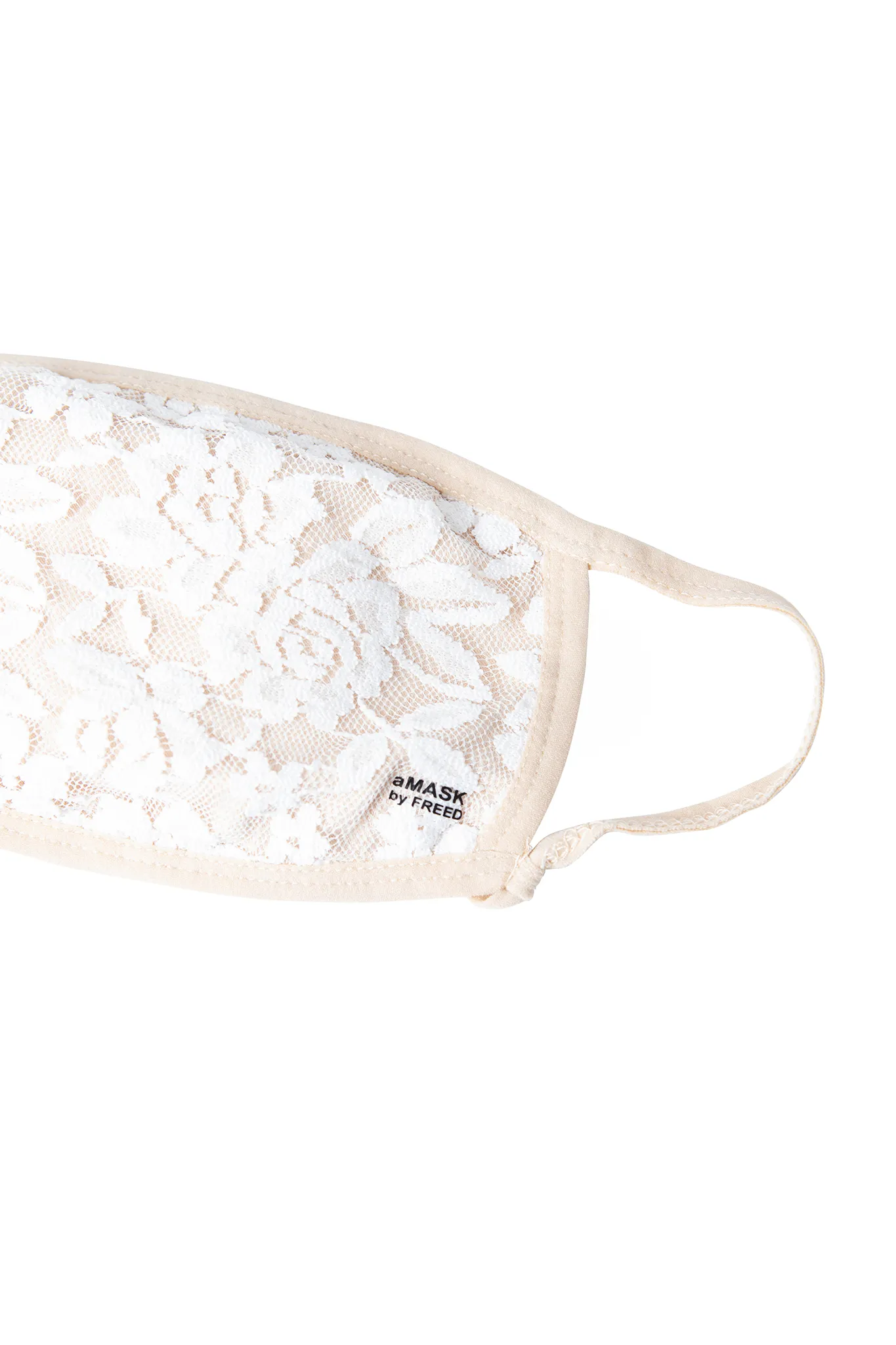 WHEAT MASK WITH WHITE LACE - ADULT FACE MASK sold by FREED product image thumbnail 2