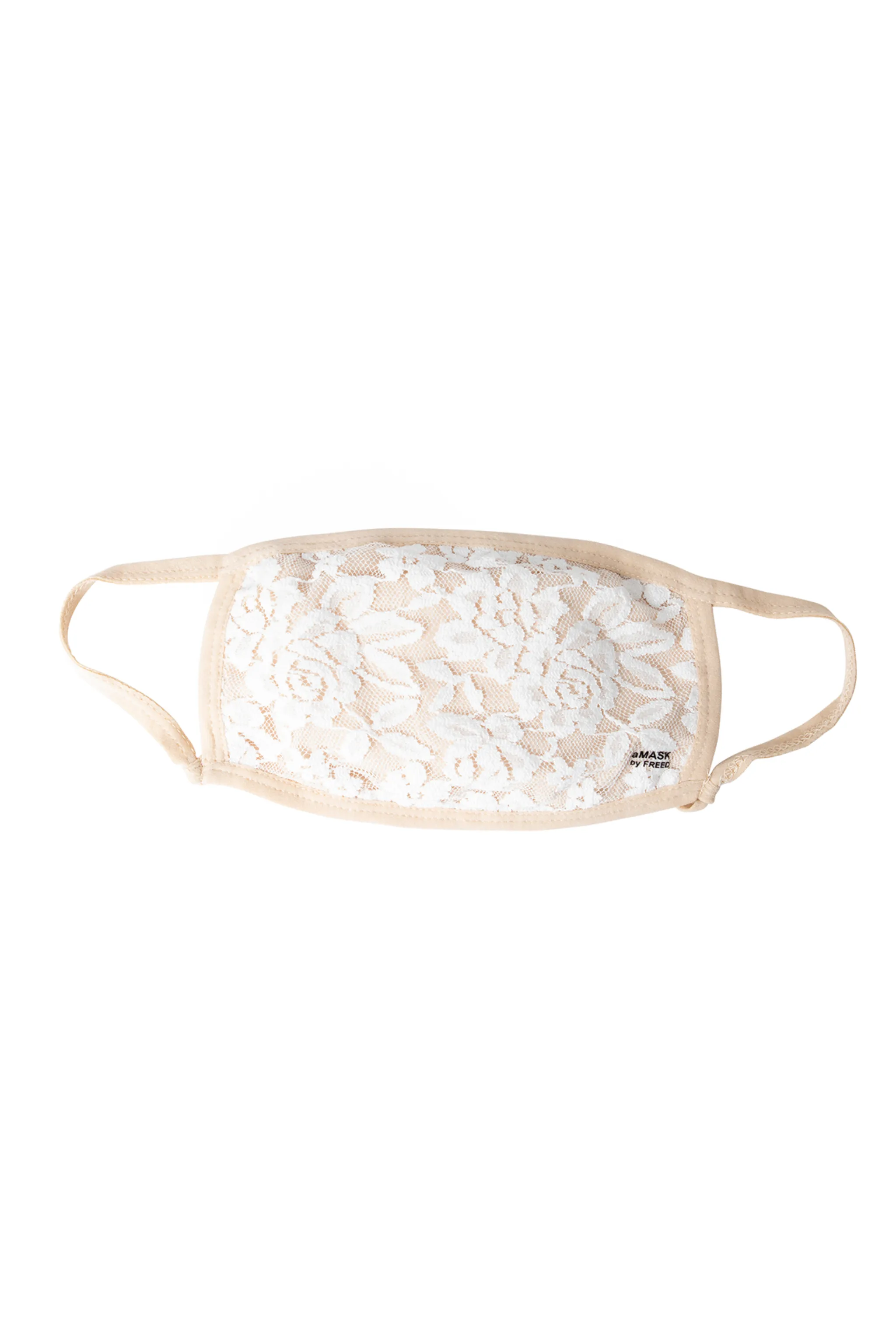 WHEAT MASK WITH WHITE LACE - ADULT FACE MASK sold by FREED