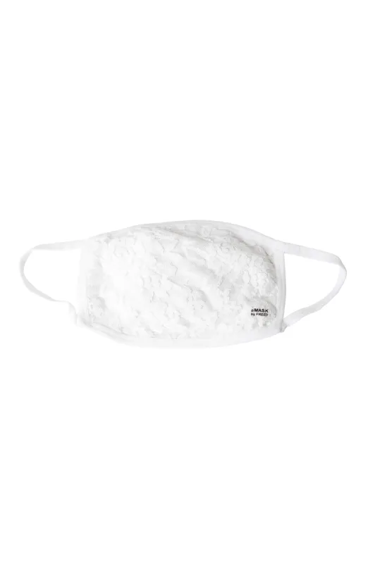 WHITE MASK WITH WHITE LACE - ADULT FACE MASK sold by FREED