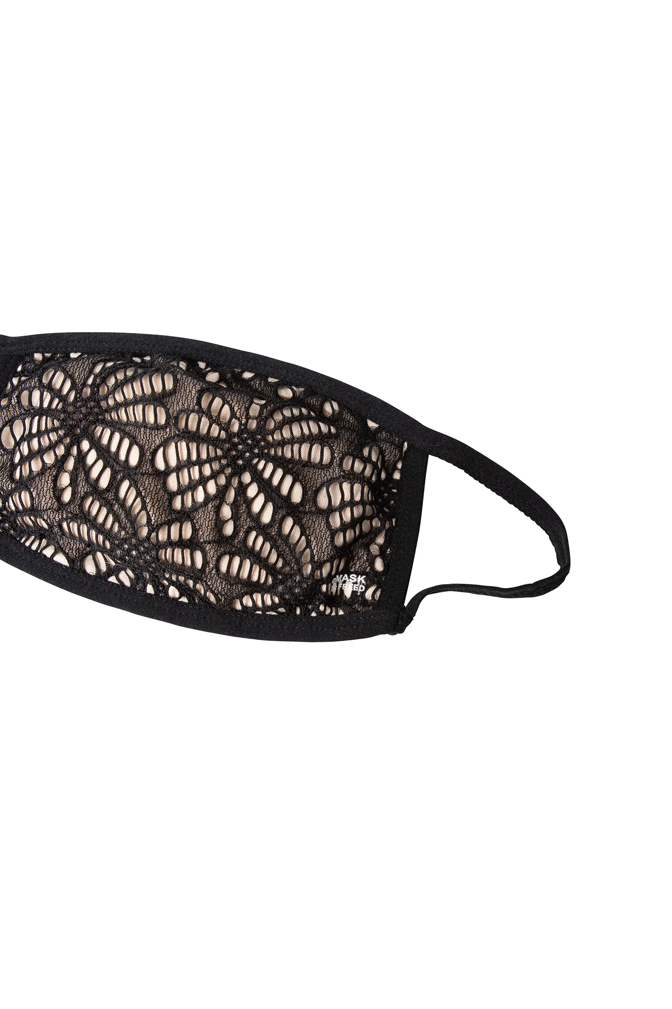 WHEAT MASK WITH BLACK LACE - ADULT FACE MASK sold by FREED product image thumbnail 2
