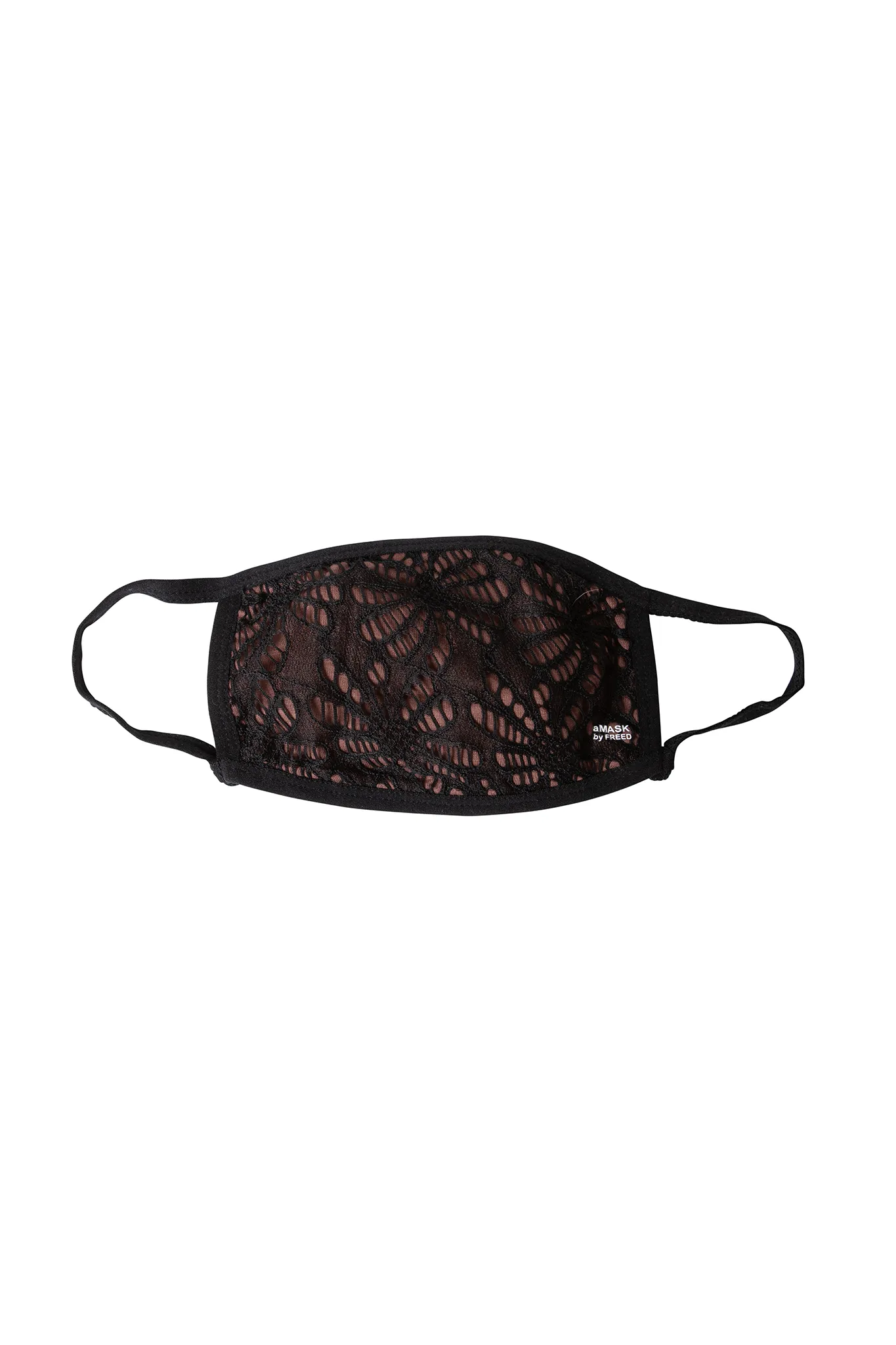 CHESTNUT MASK WITH BLACK LACE - ADULT FACE MASK sold by FREED
