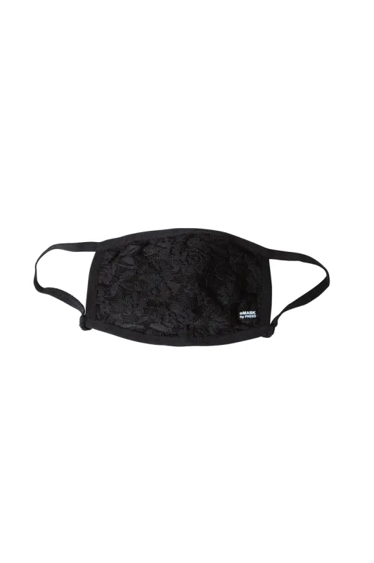 BLACK MASK WITH BLACK LACE - ADULT FACE MASK sold by FREED