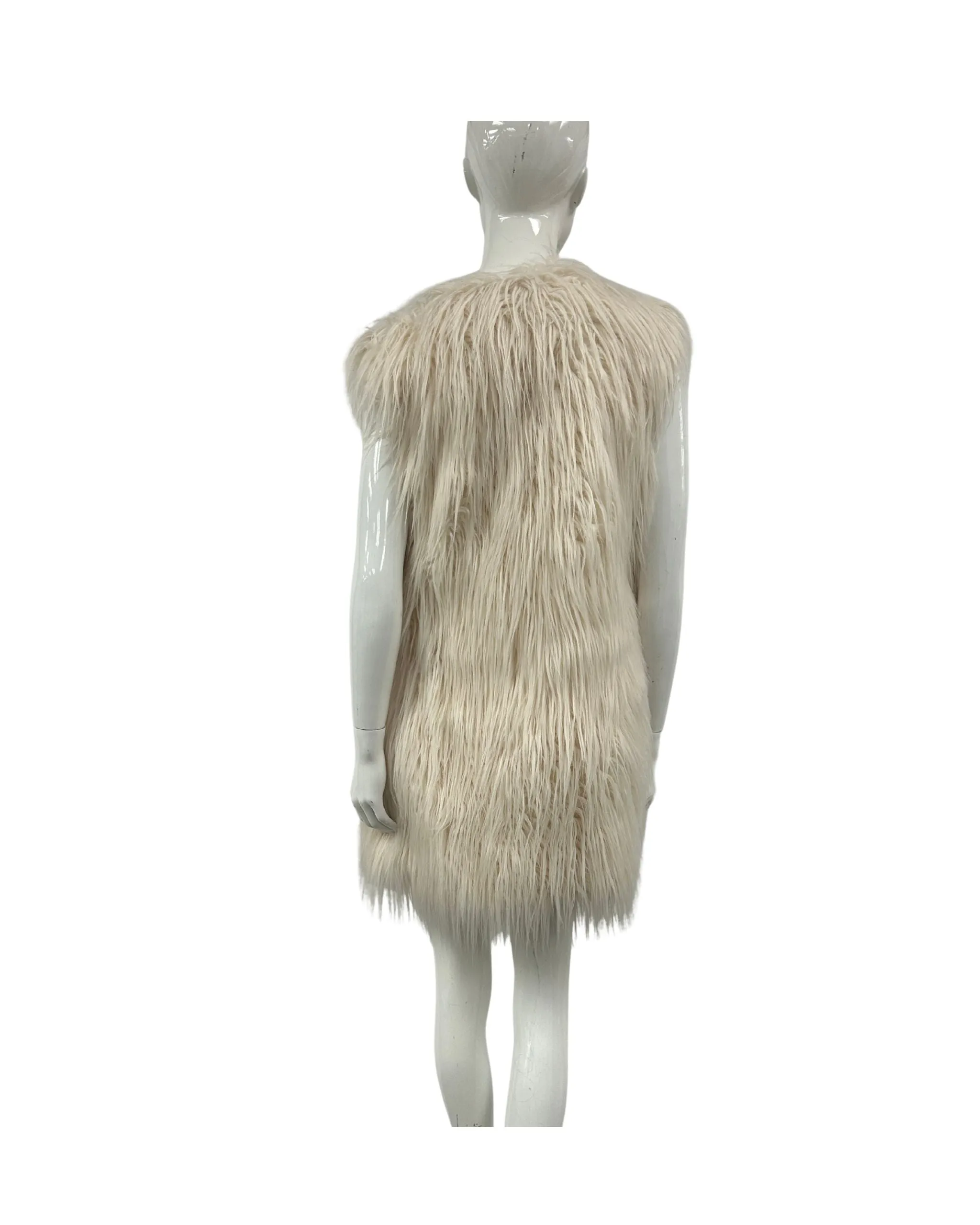 Mongolian Faux Fur Vest - Ivory sold by FREED product image thumbnail 2