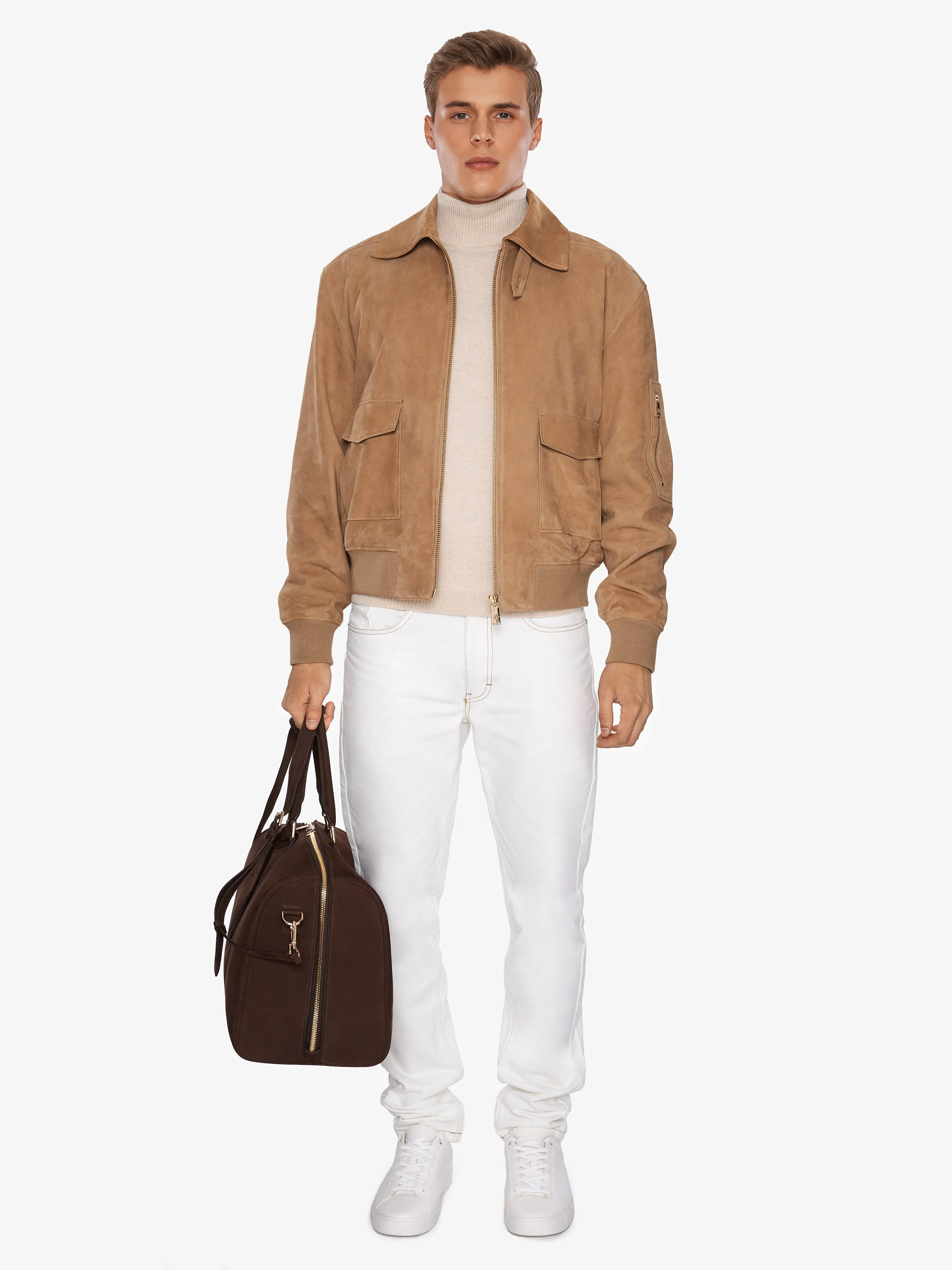 GOLD SAND SUEDE JACKET sold by Place of Elms product image thumbnail 5