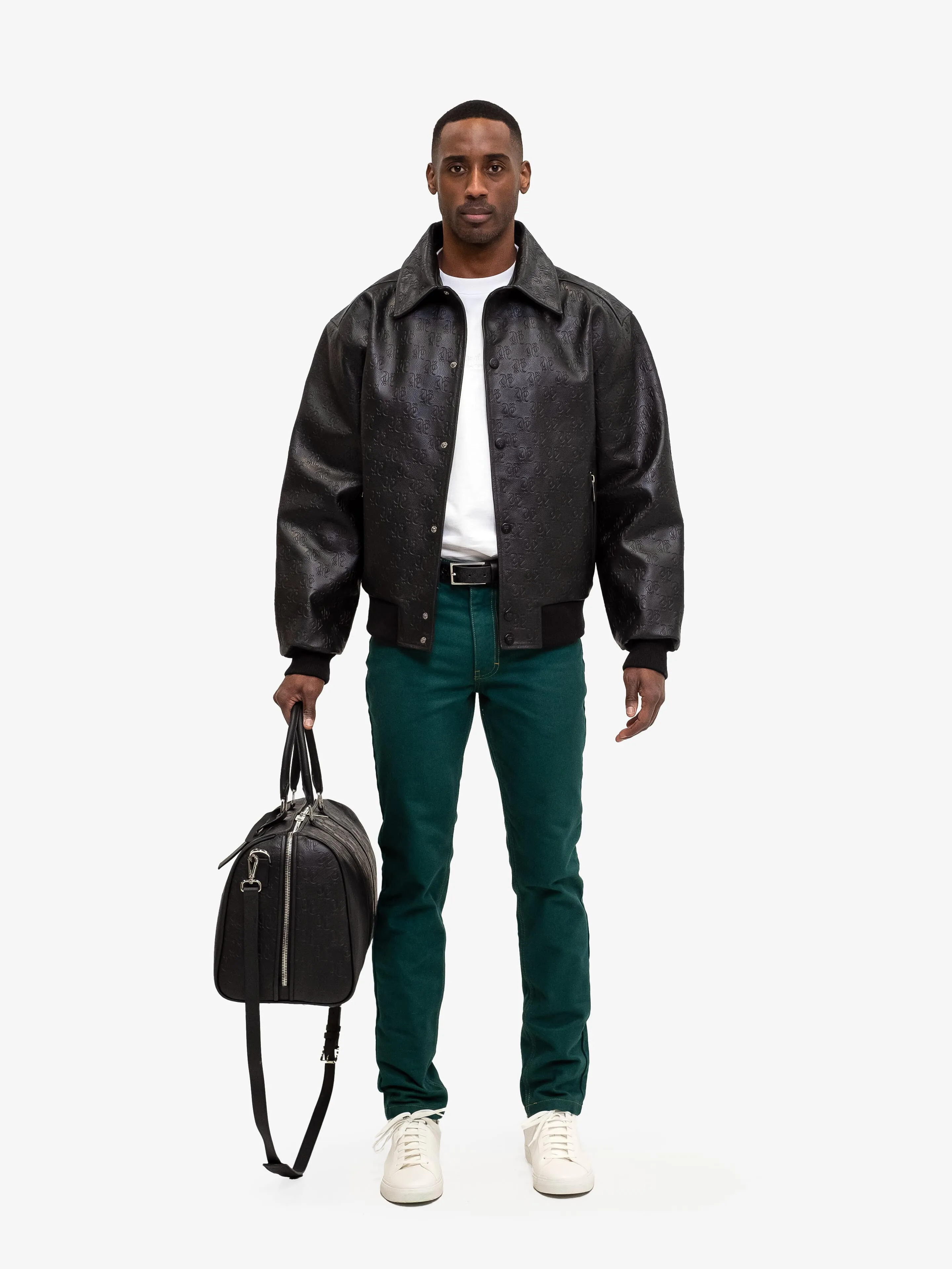 BLACK SAPPHIRE MONOLINK LEATHER BOMBER sold by Place of Elms product image thumbnail 4