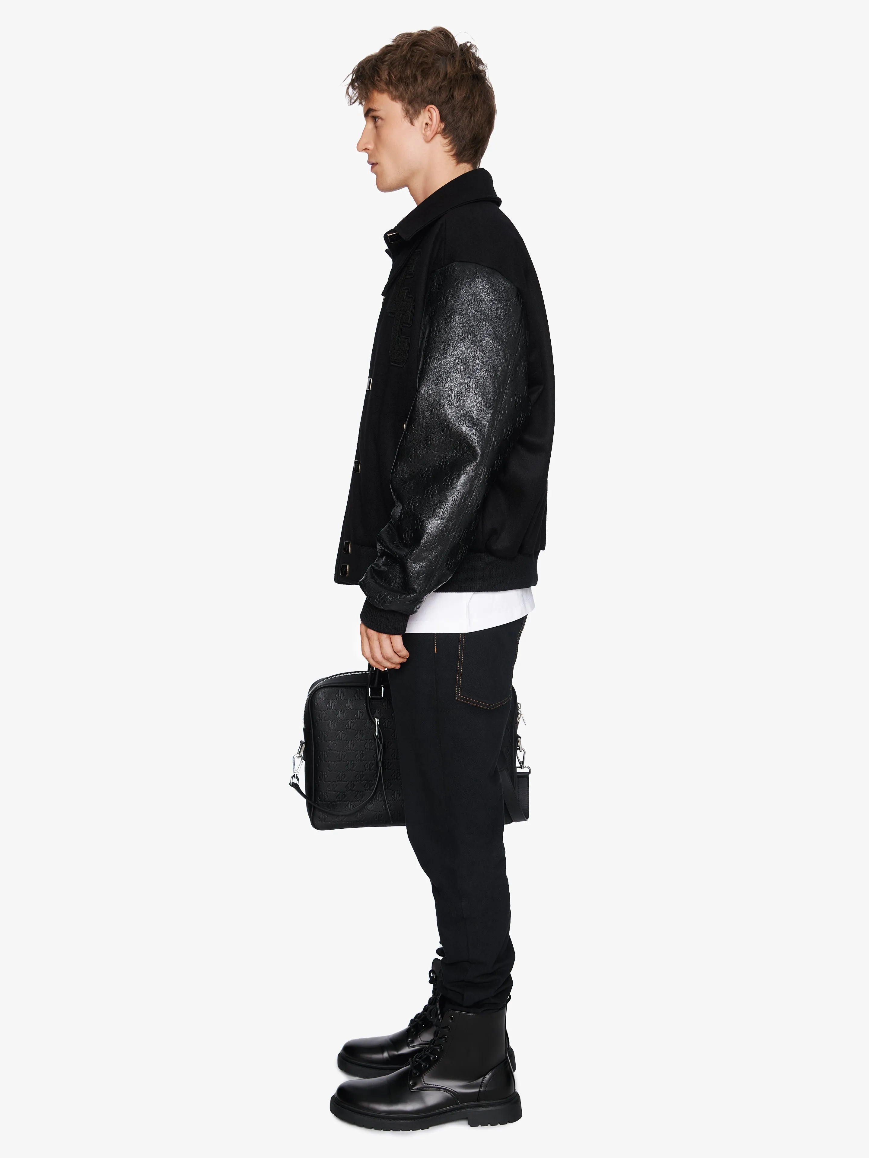 COLLECTIVE CONSCIOUSNESS VARSITY BOMBER BLACKOUT EDITION sold by Place of Elms product image thumbnail 5