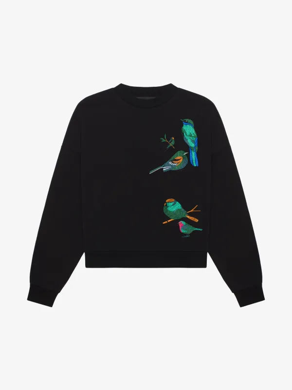 NORTHERN BIRDS EMBROIDERED FLEECE made by Place of Elms