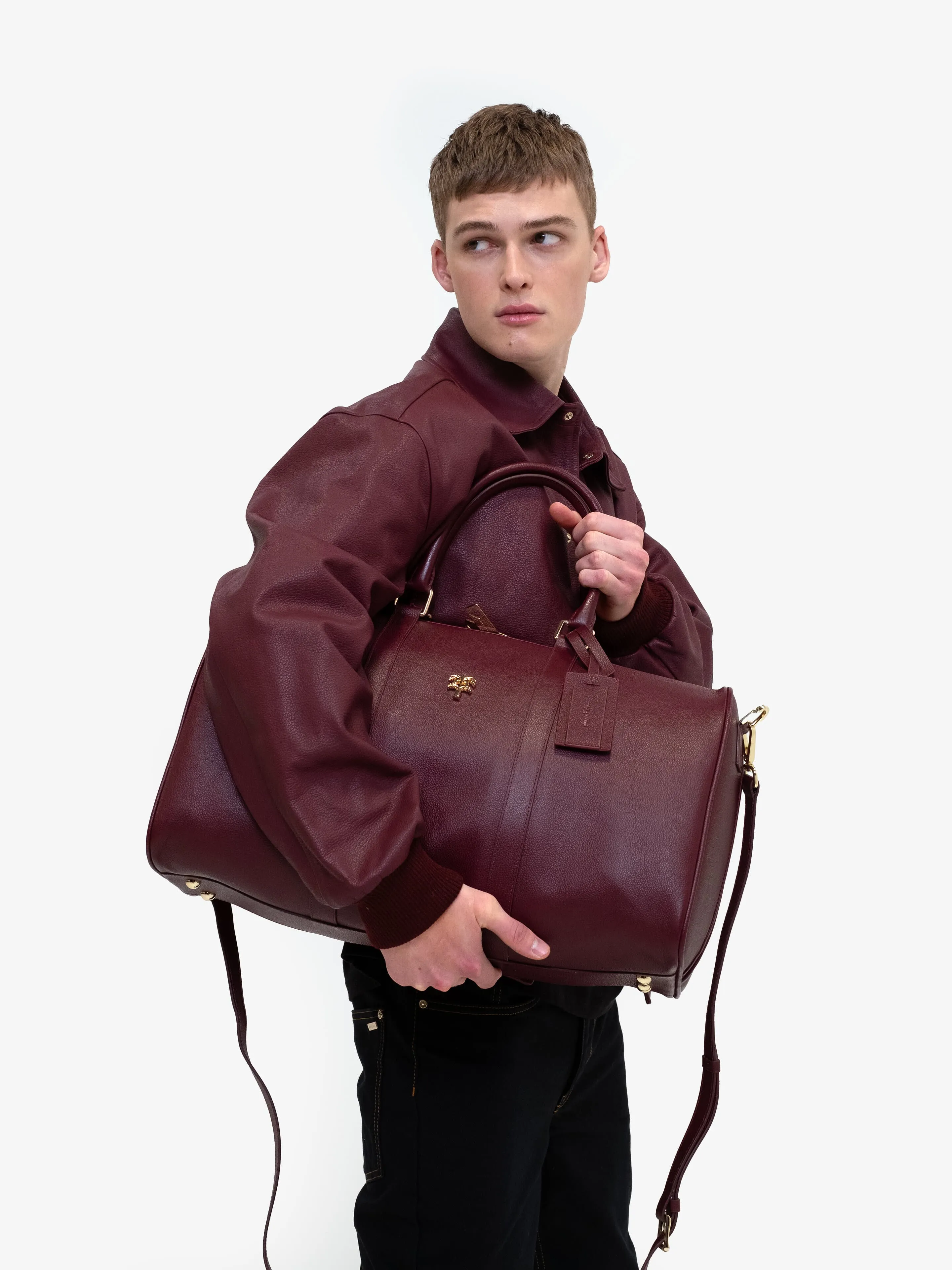 RED DIAMOND LEATHER BOMBER sold by Place of Elms product image thumbnail 3