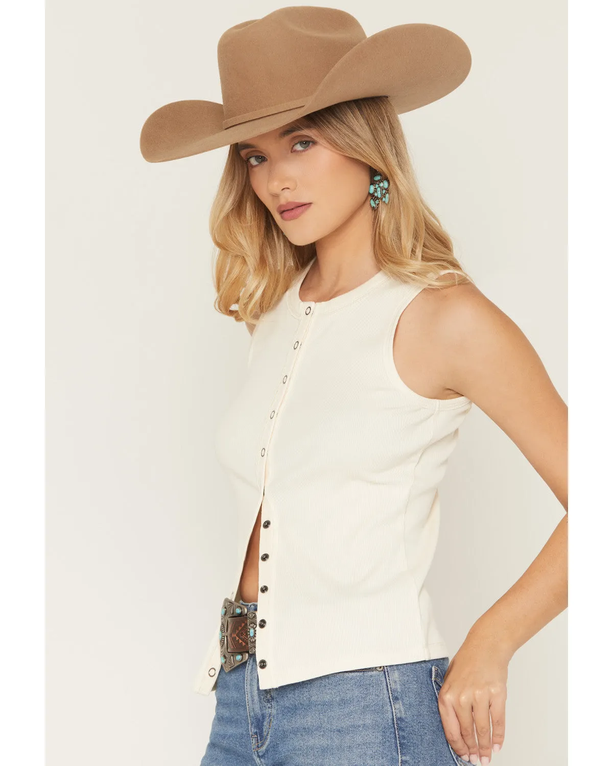 Willow Full Snap Ribbed Tank sold by Idyllwind product image thumbnail 2