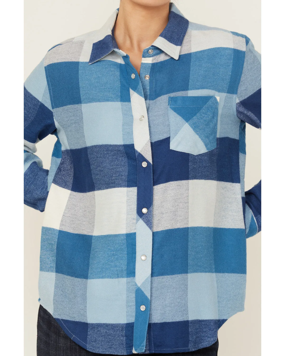 Plaid Print Long Sleeve Snap Flannel Shirt sold by Idyllwind product image thumbnail 3