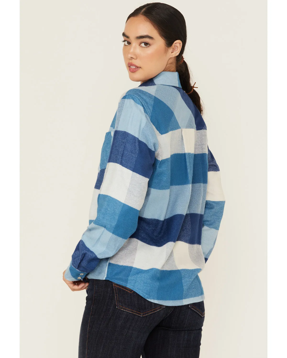 Plaid Print Long Sleeve Snap Flannel Shirt sold by Idyllwind product image thumbnail 4