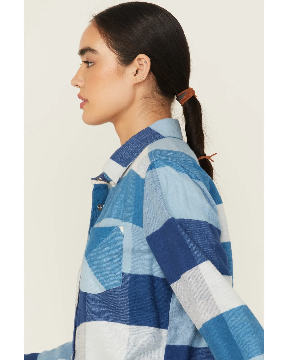 Plaid Print Long Sleeve Snap Flannel Shirt sold by Idyllwind product image thumbnail 2
