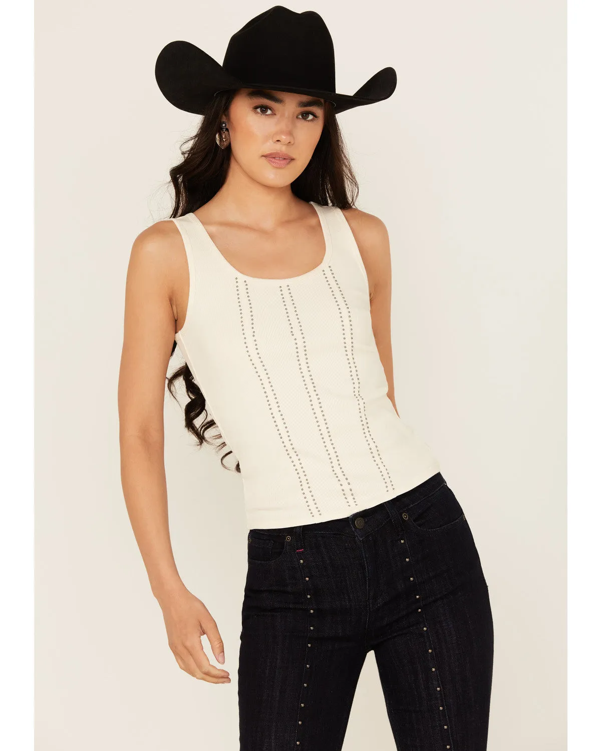 Sevier Studded Ribbed Tank Top sold by Idyllwind