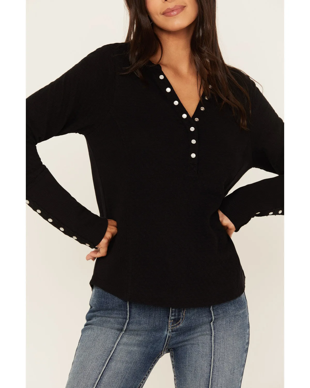 Pearl Knit Henley Shirt sold by Idyllwind product image thumbnail 2