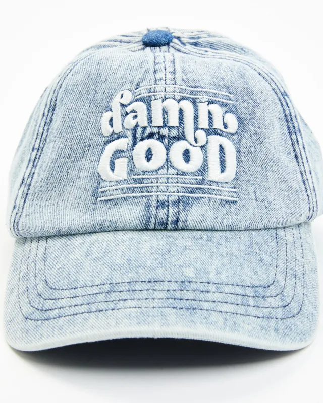 Damn Good Denim Ball Cap made by Idyllwind