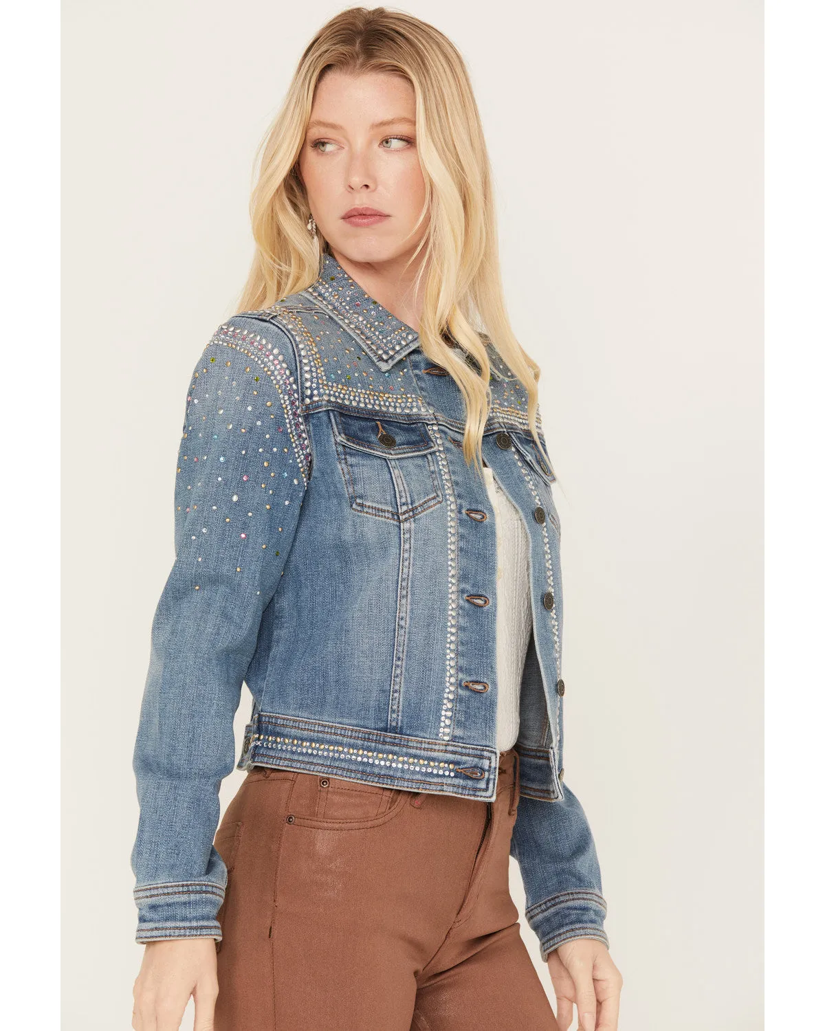 Shiloh Drive Embellished Denim Trucker Jacket sold by Idyllwind product image thumbnail 2