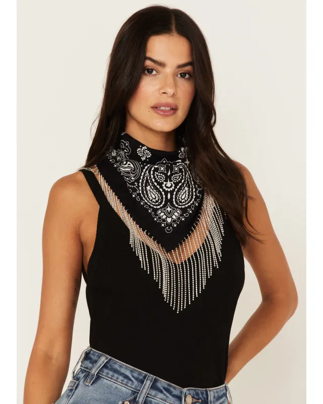 Black Delray Bandana Necklace made by Idyllwind